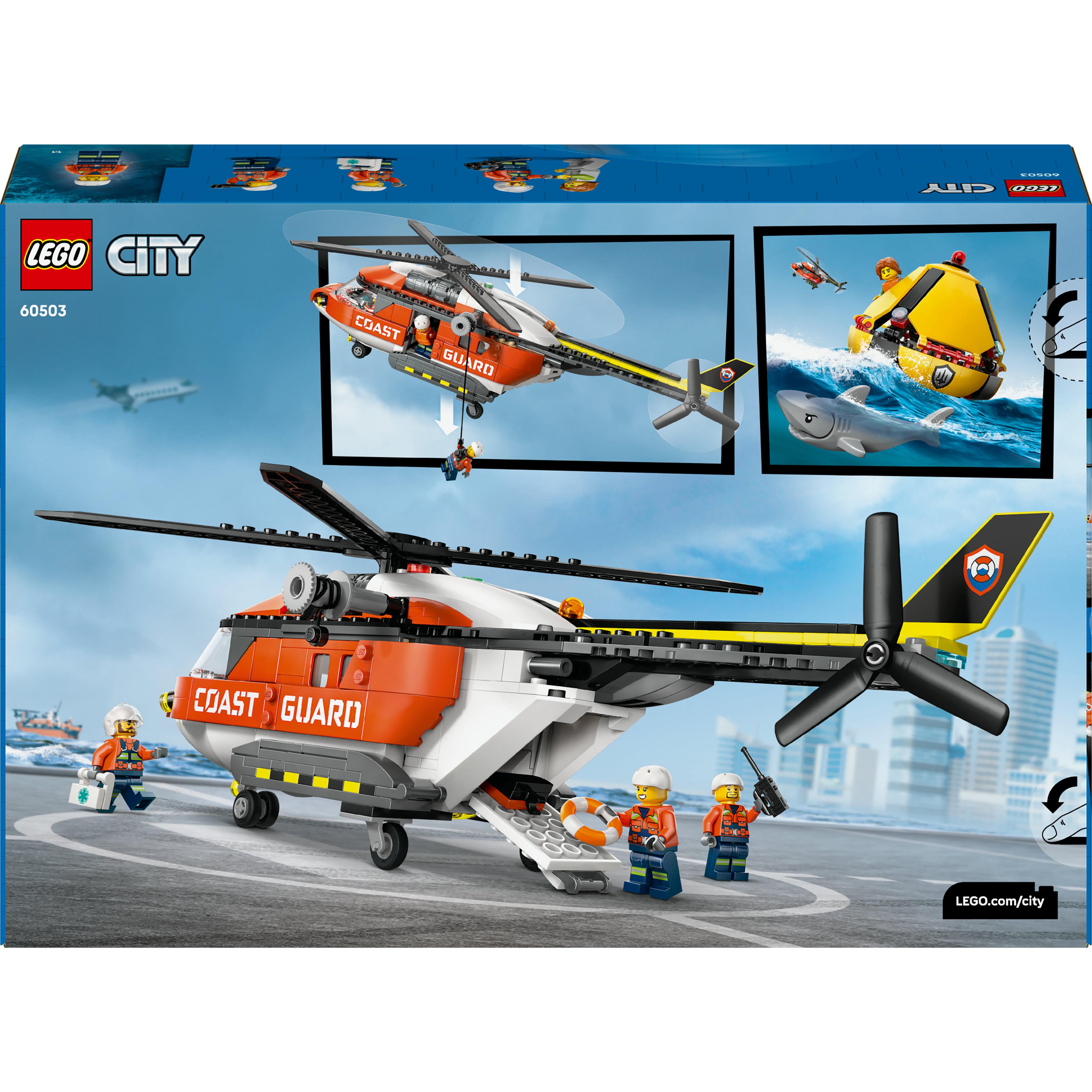 Voir la diapositive 8 : LEGO City 60503 L’Hélicoptère des Garde-Côtes - Jeu de Construction 7 ans - Idée de Cadeau