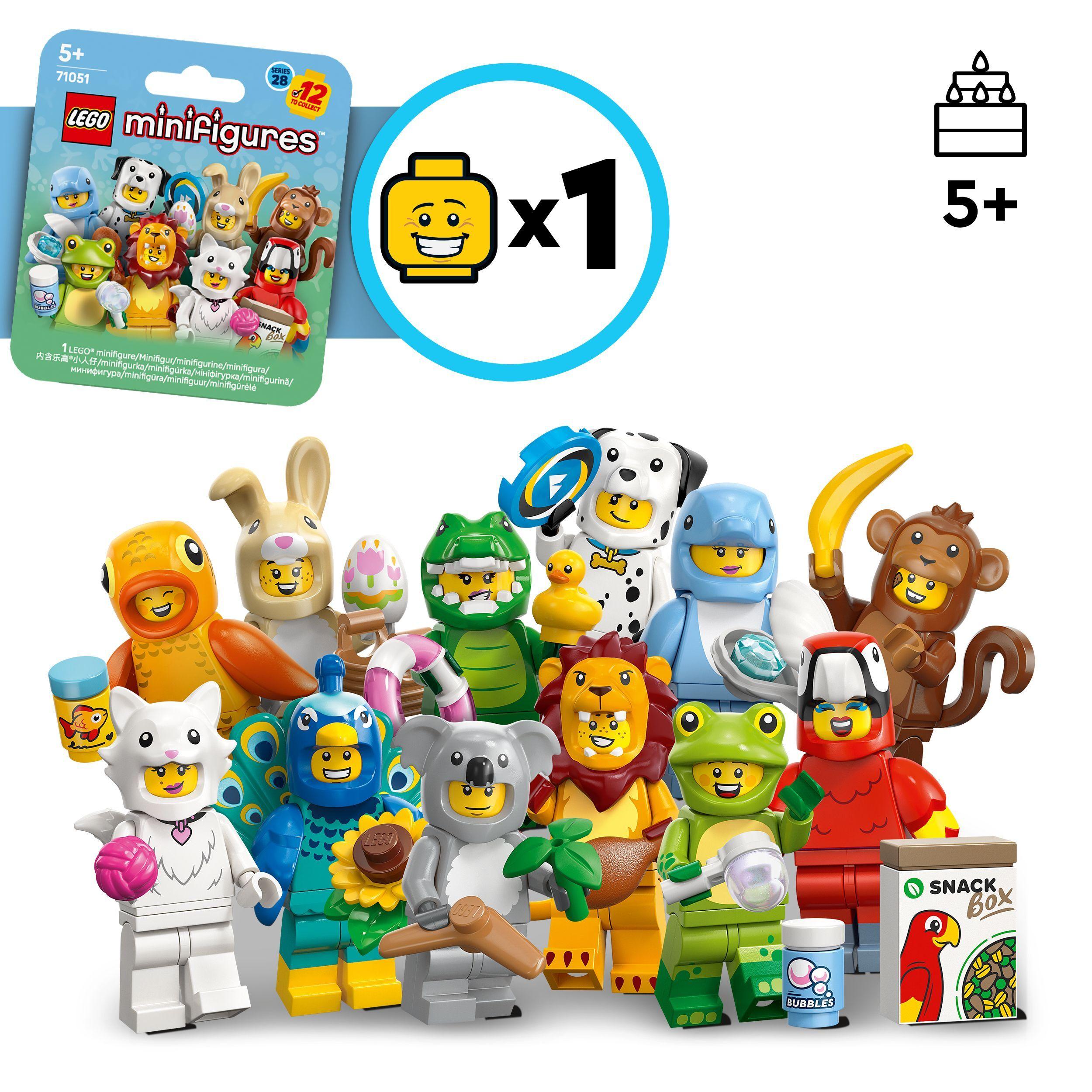 Voir la diapositive 3 : LEGO Minifigures 71051 Série Animaux 28 - Boîte Mystère pour Fille ou Garçon dès 5 ans