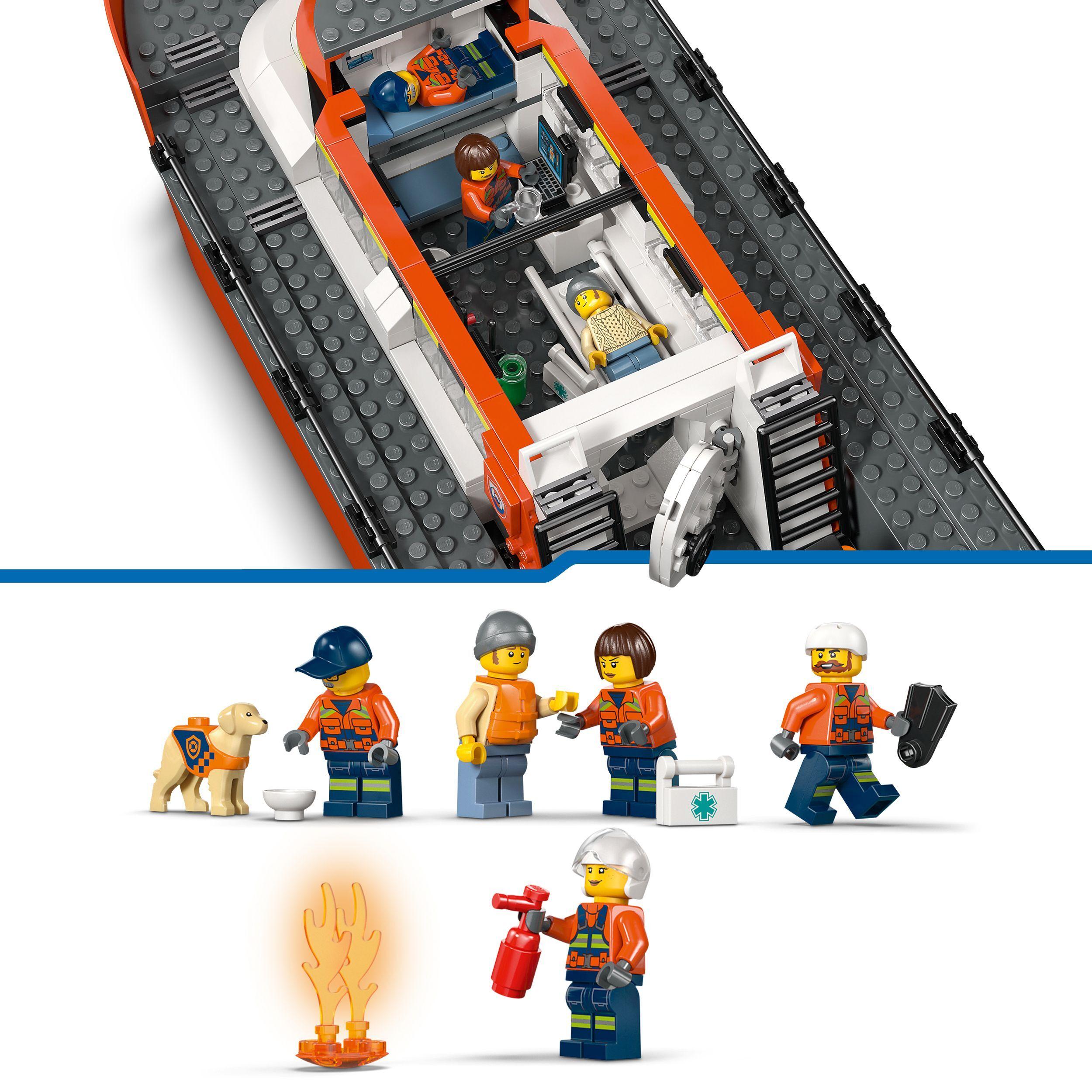 Voir la diapositive 5 : LEGO City 60504 Le Bateau de Sauvetage et l’Hélicoptère des Garde-Côtes - Jouet dès 7 ans