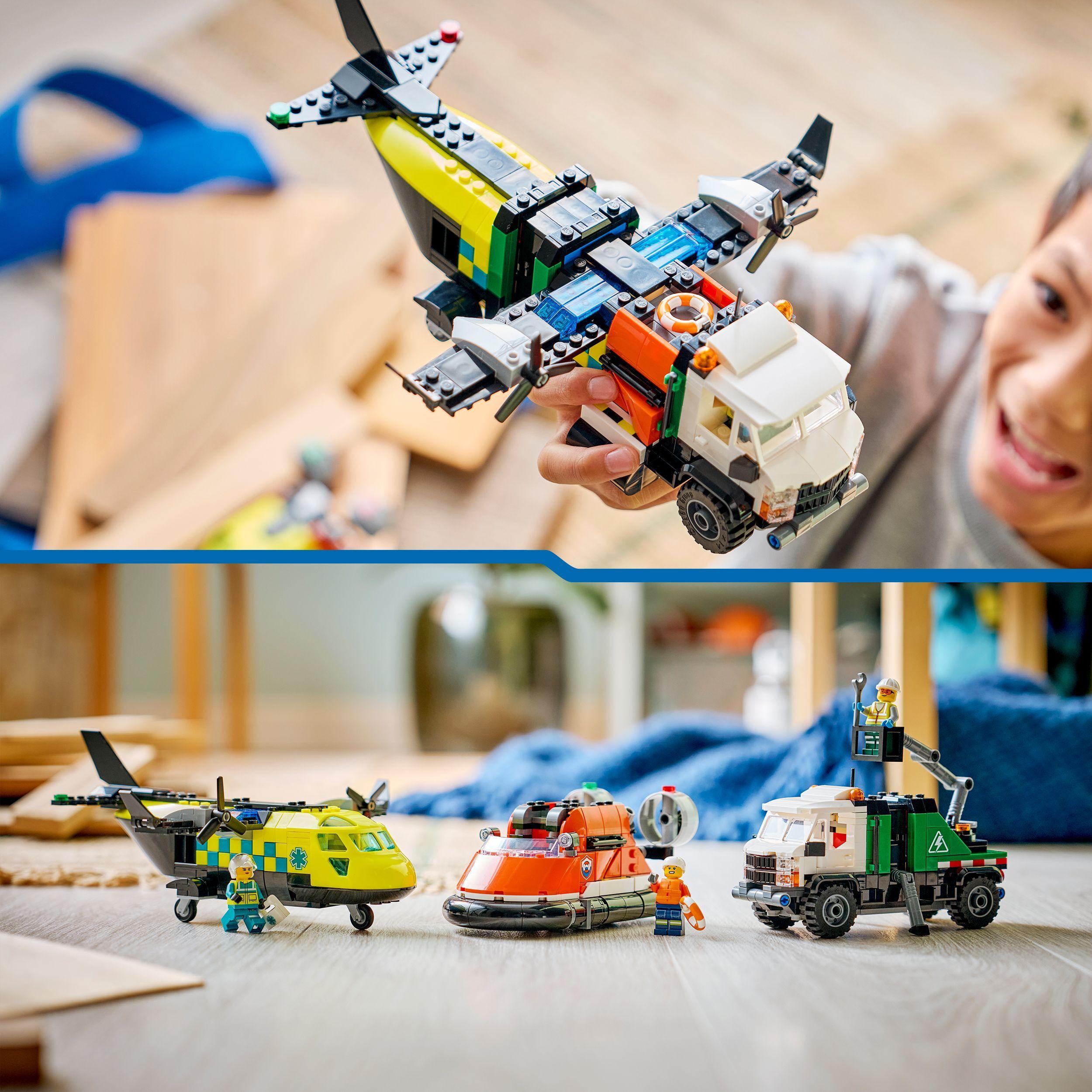 Voir la diapositive 6 : LEGO City 3-en-1 60505 Avion, Camion d’Assistance et Aéroglisseur Modulable - Jouet 7 ans
