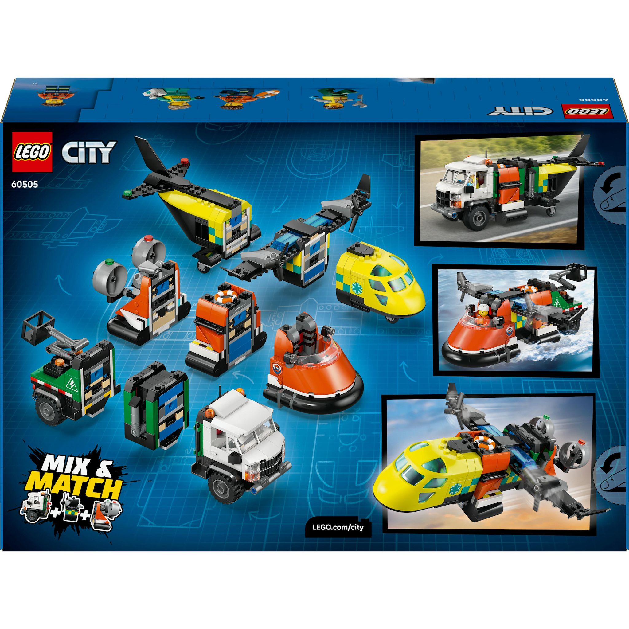 Voir la diapositive 8 : LEGO City 60505 - Avion, Camion d'assistance et Aéroglisseur modulable