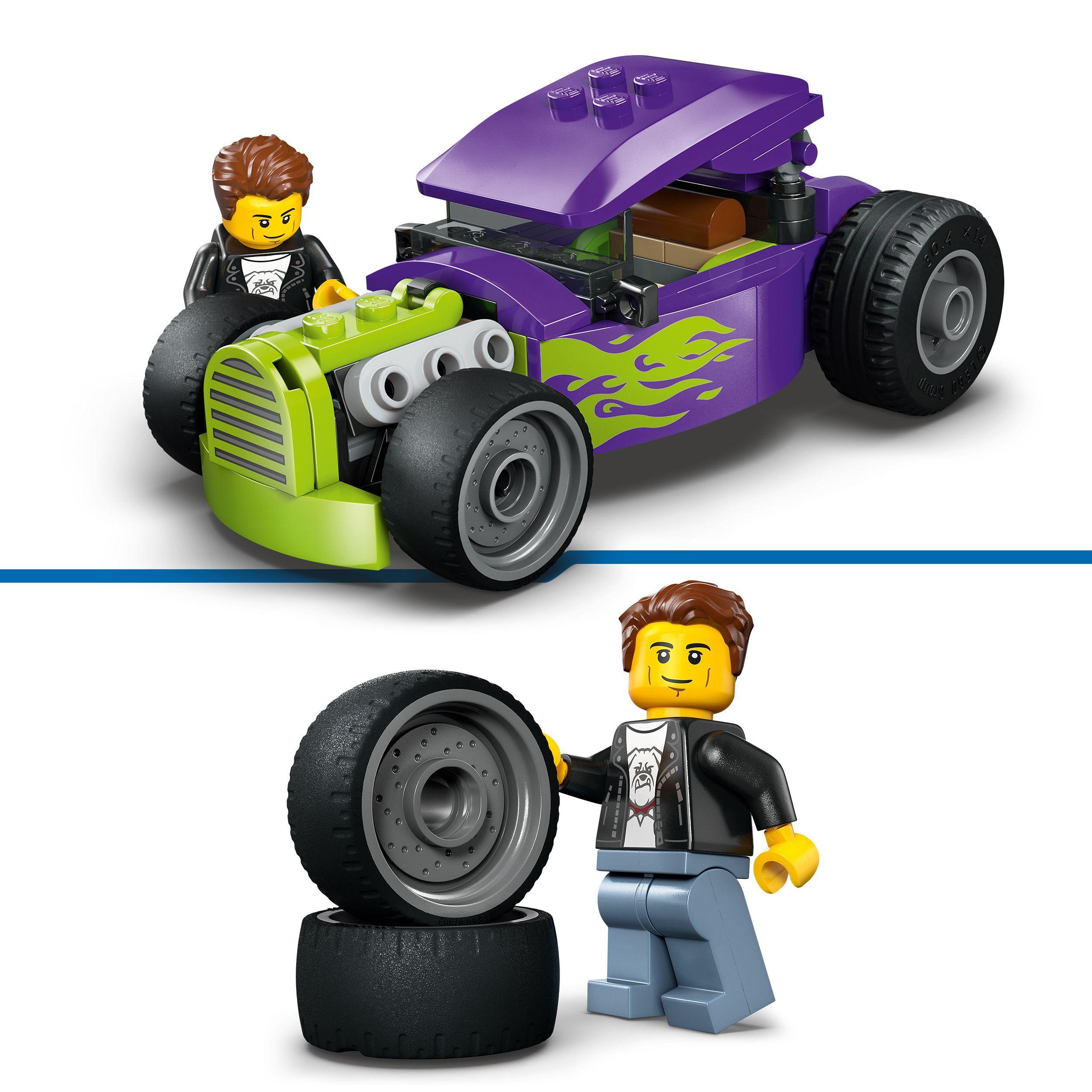 Voir la diapositive 5 : LEGO City 60485 Le Hot Rod - Jouet Voiture de Course - Motricité Fine - Cadeau dès 5 ans
