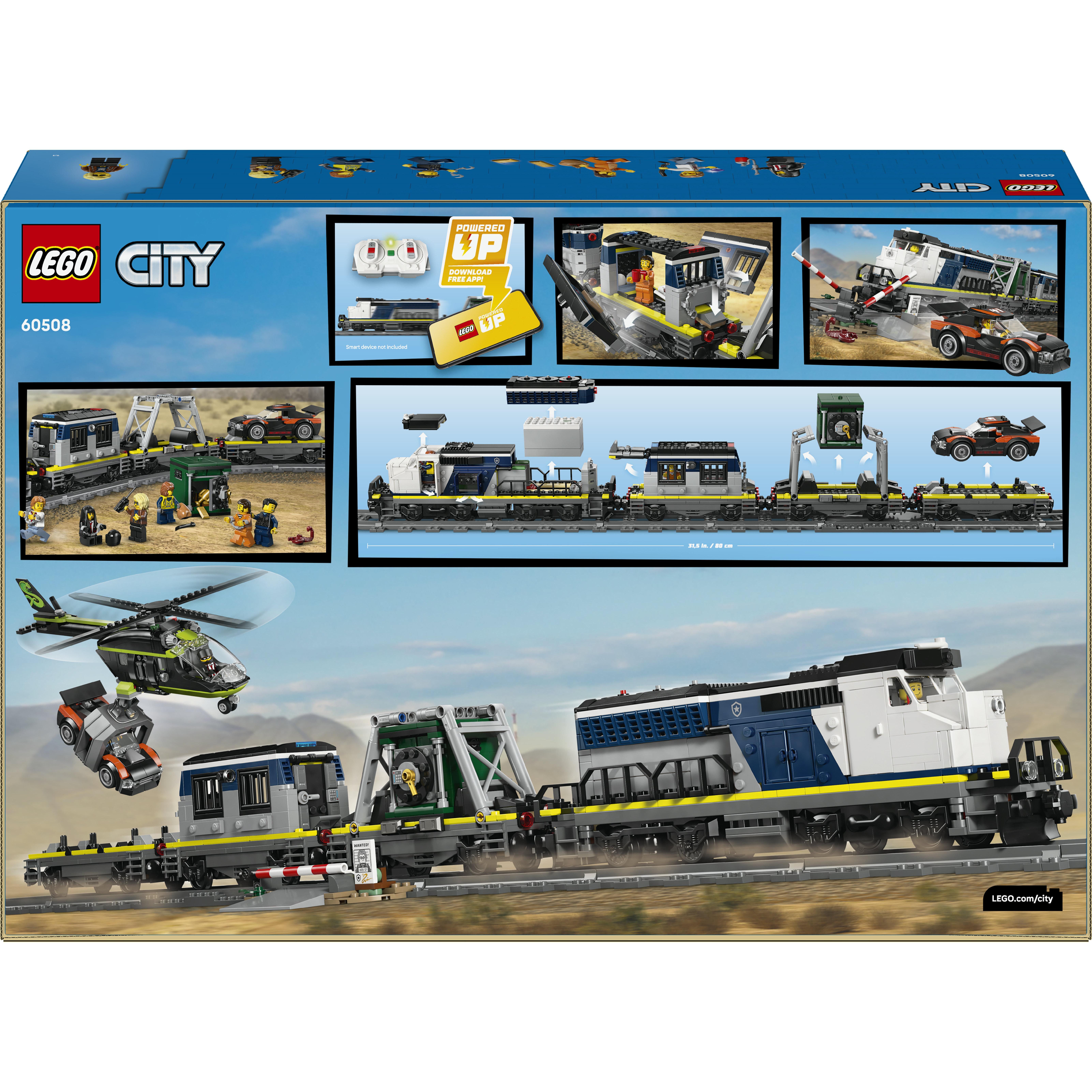 Voir la diapositive 3 : LEGO City  60508 Le Braquage du Train de Police - Jouet de Construction dès 7 ans - Cadeau