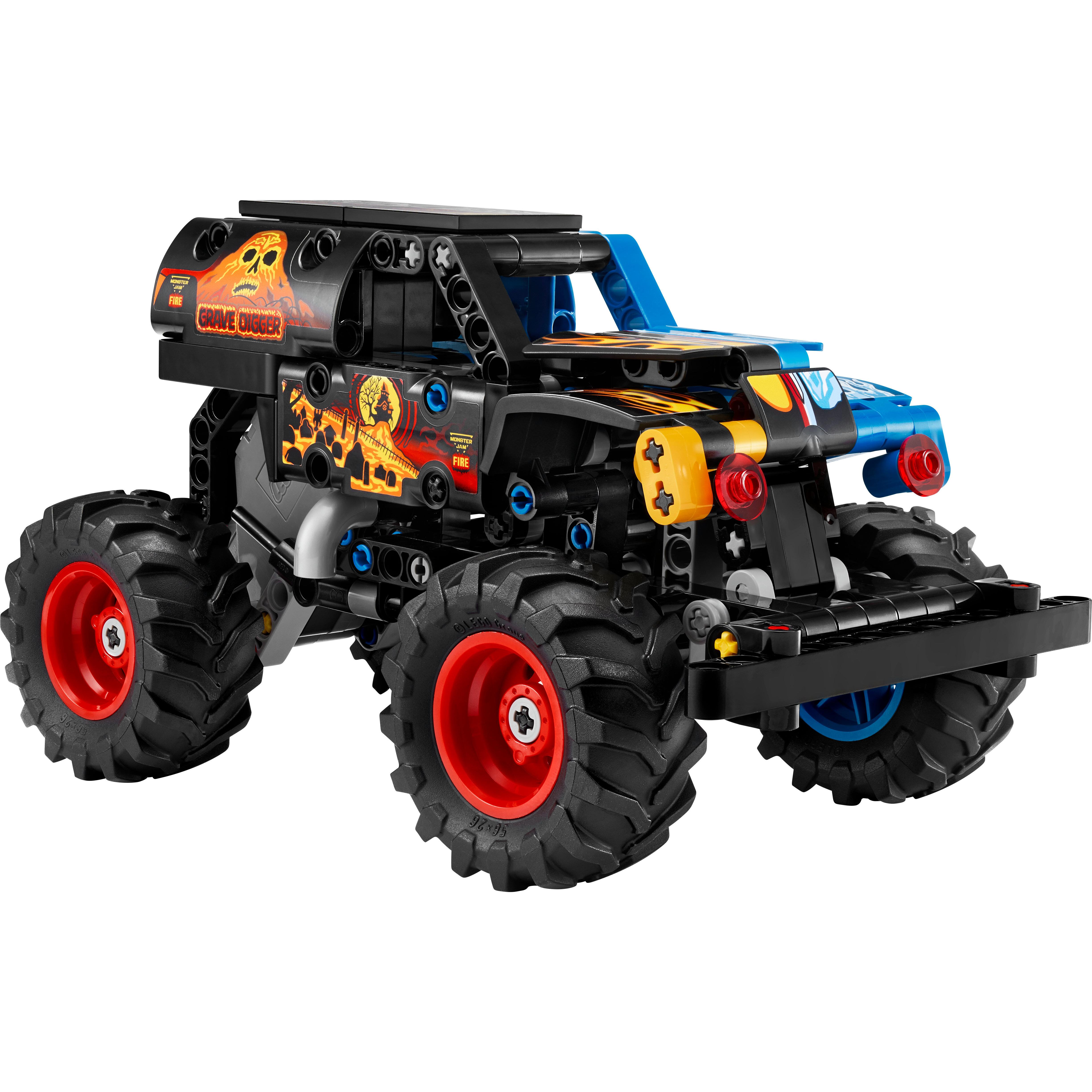 Voir la diapositive 2 : LEGO Technic 42219 Monster Jam Grave Digger - Feu et Glace - Jeu de Construction dès 7 ans