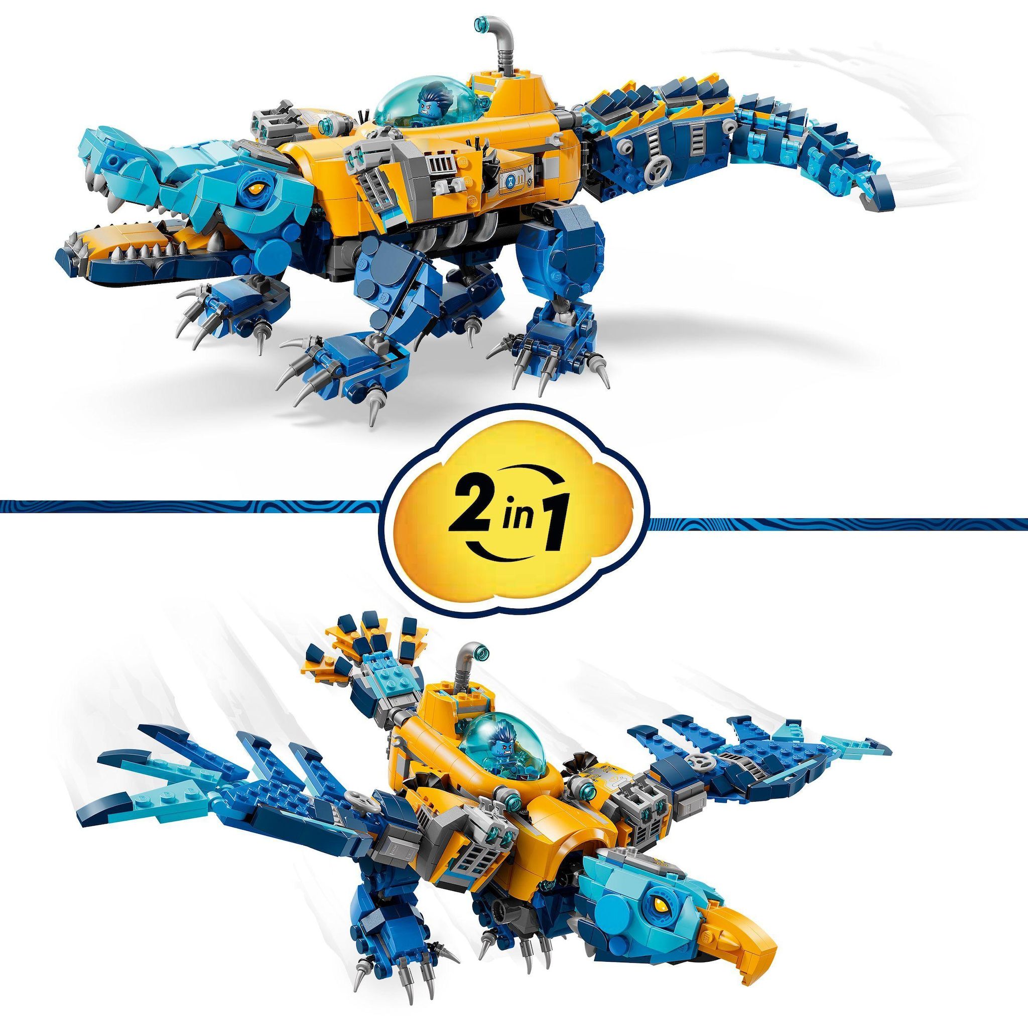 Voir la diapositive 4 : LEGO DREAMZzz 71512 - Sous marin Crocodile