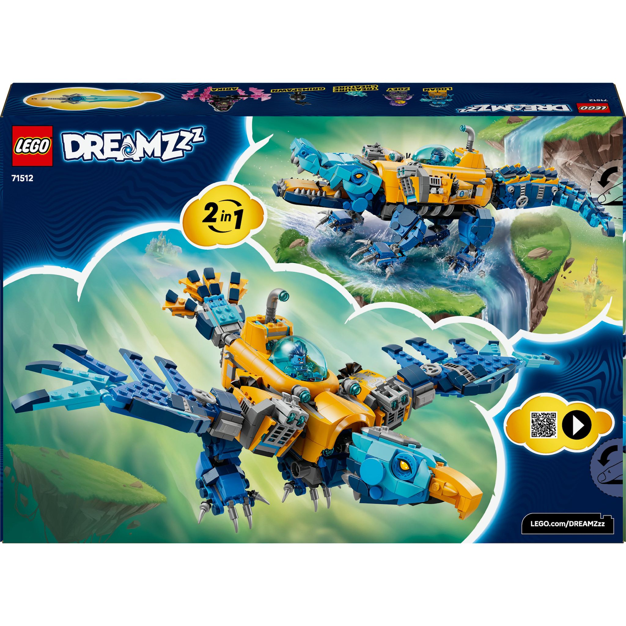 Voir la diapositive 8 : LEGO DREAMZzz 71512 - Sous marin Crocodile