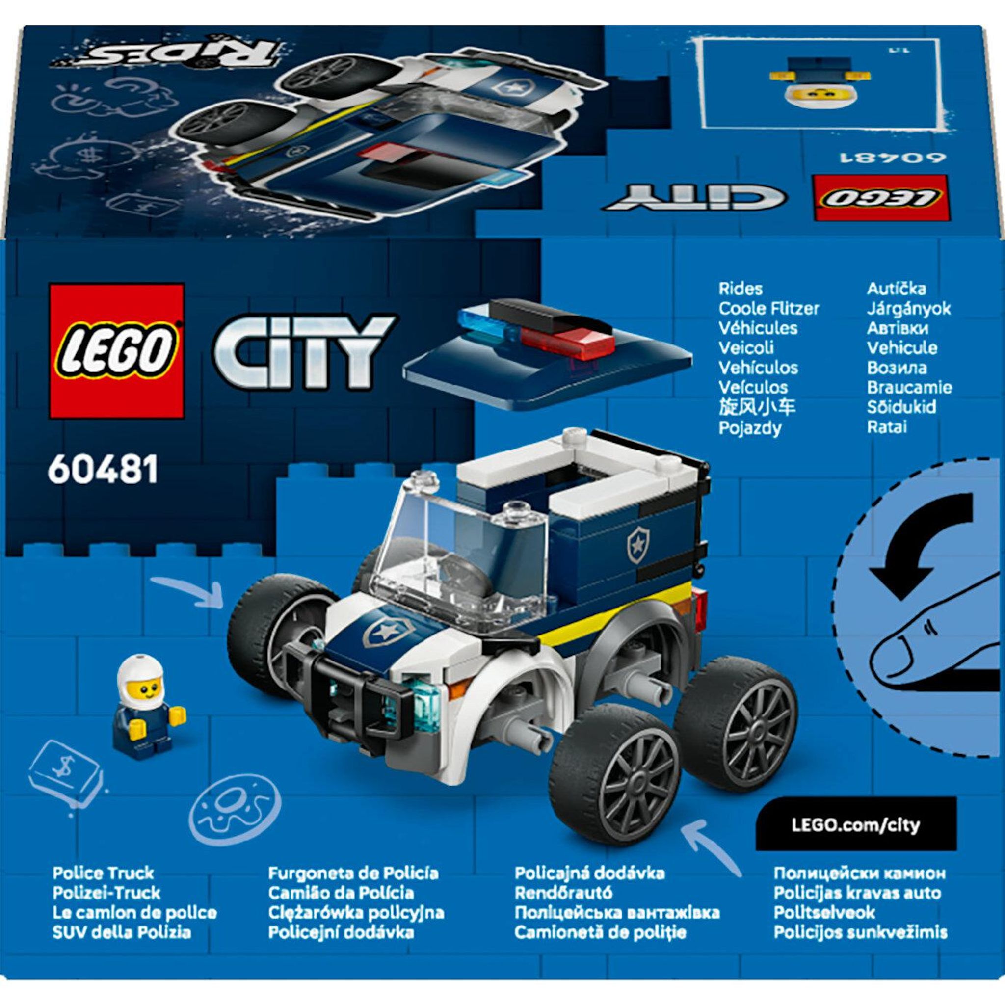 Voir la diapositive 8 : LEGO City 60481 - Véhicule Camion de police