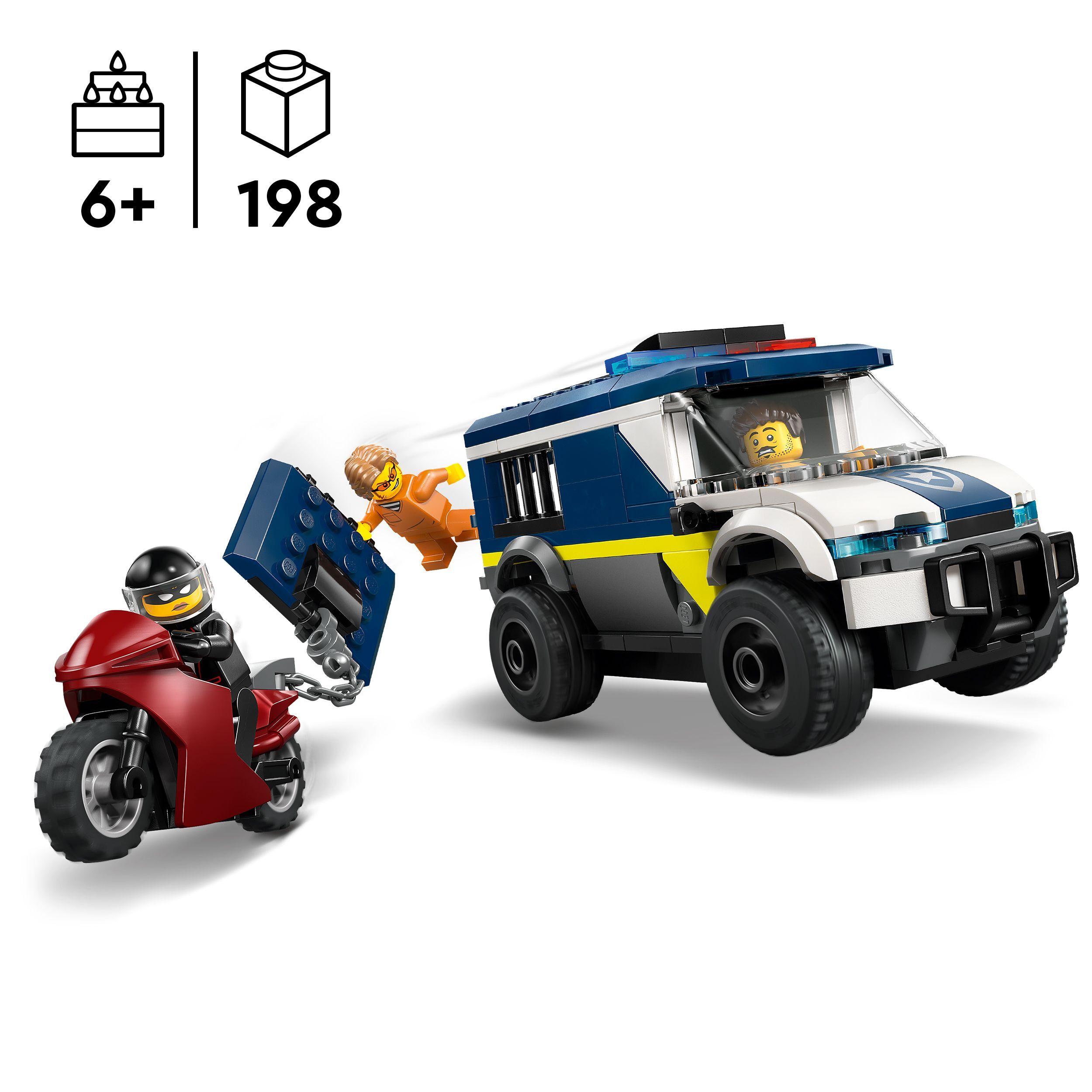 Voir la diapositive 3 : LEGO City 60479 Le Fourgon Pénitentiaire - Jeu de Construction 6 ans - Maquette de Camion