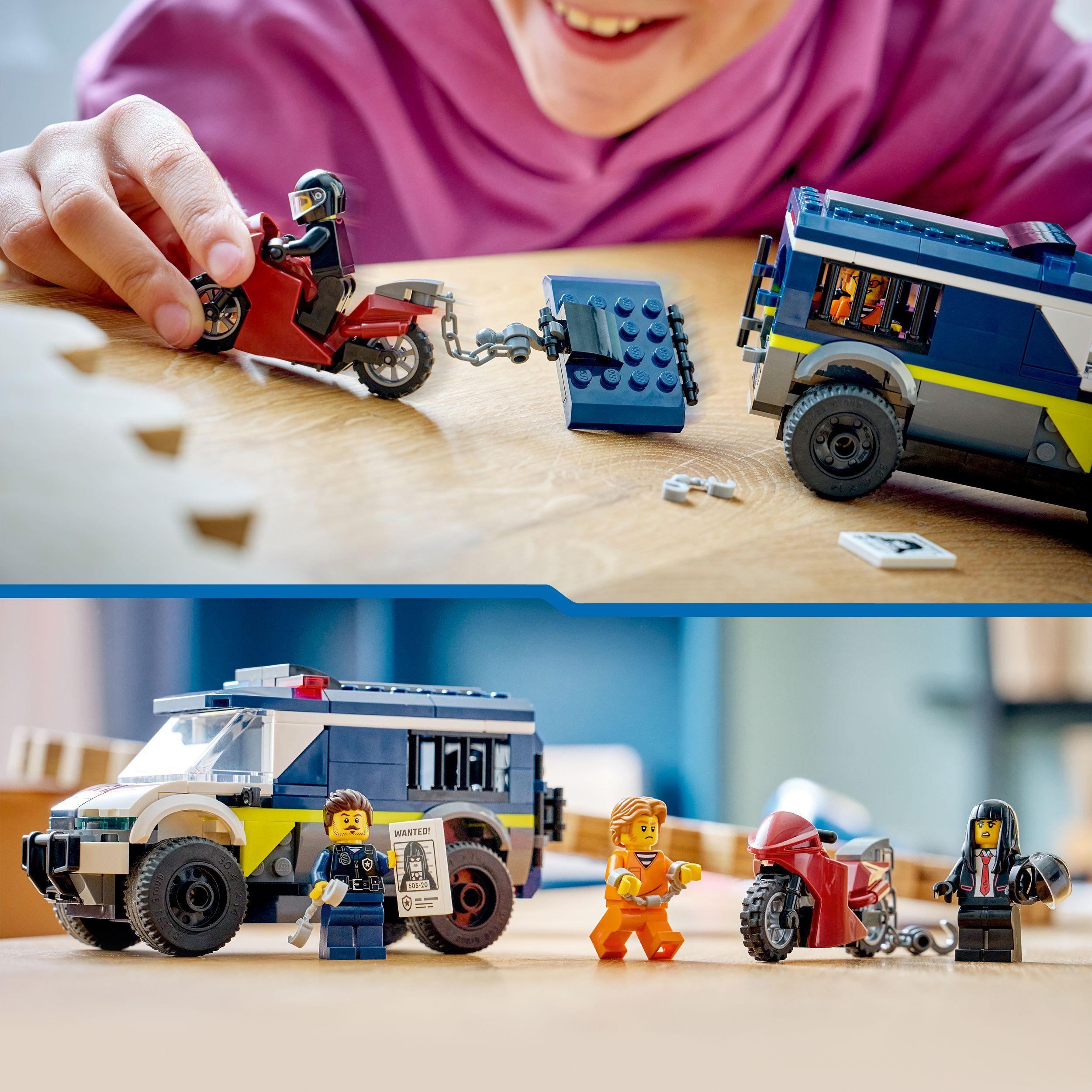 Voir la diapositive 6 : LEGO City 60479 Le Fourgon Pénitentiaire - Jeu de Construction 6 ans - Maquette de Camion