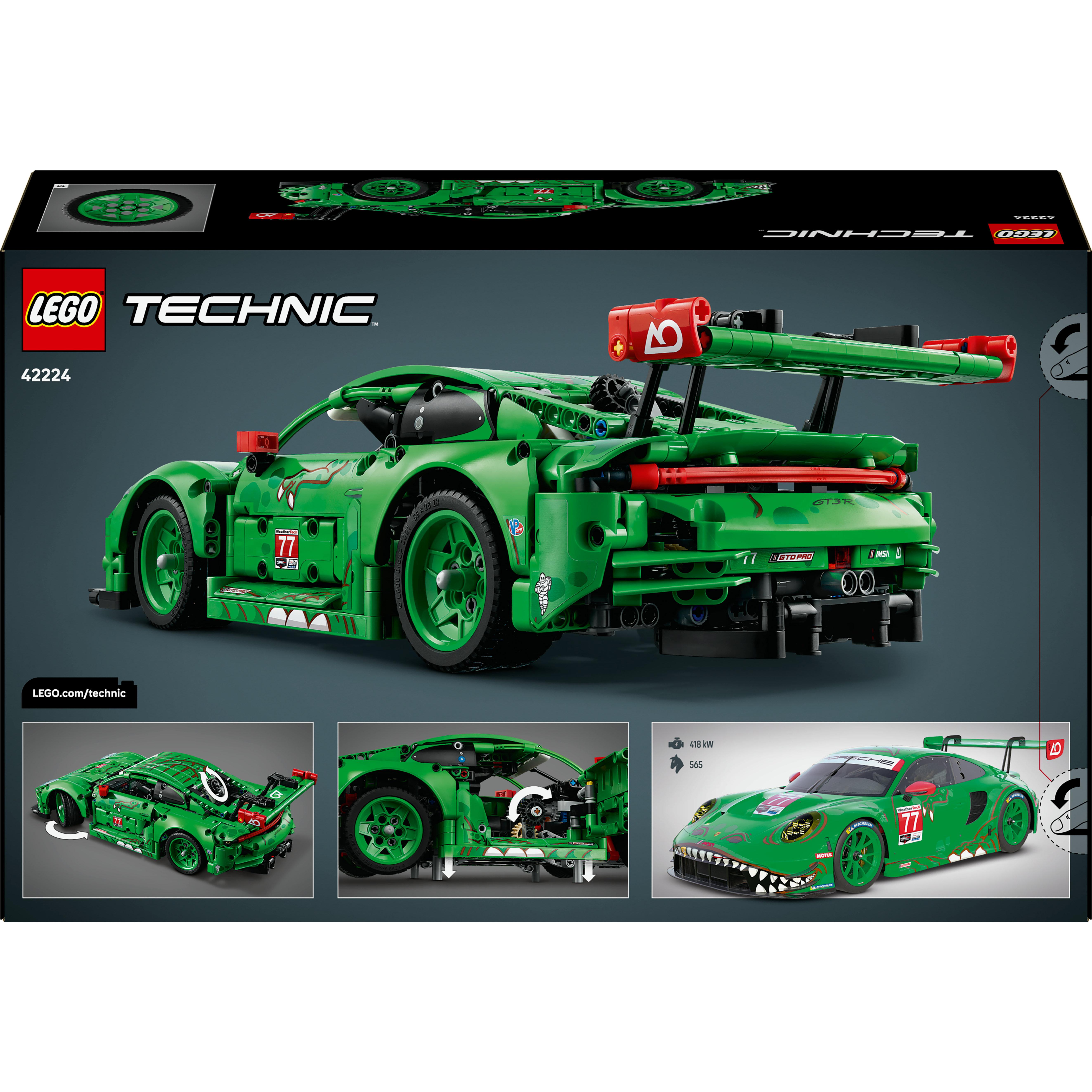 Voir la diapositive 3 : LEGO Technic 42224 - Voiture Porsche 911 GT3 R REXY AO Racing