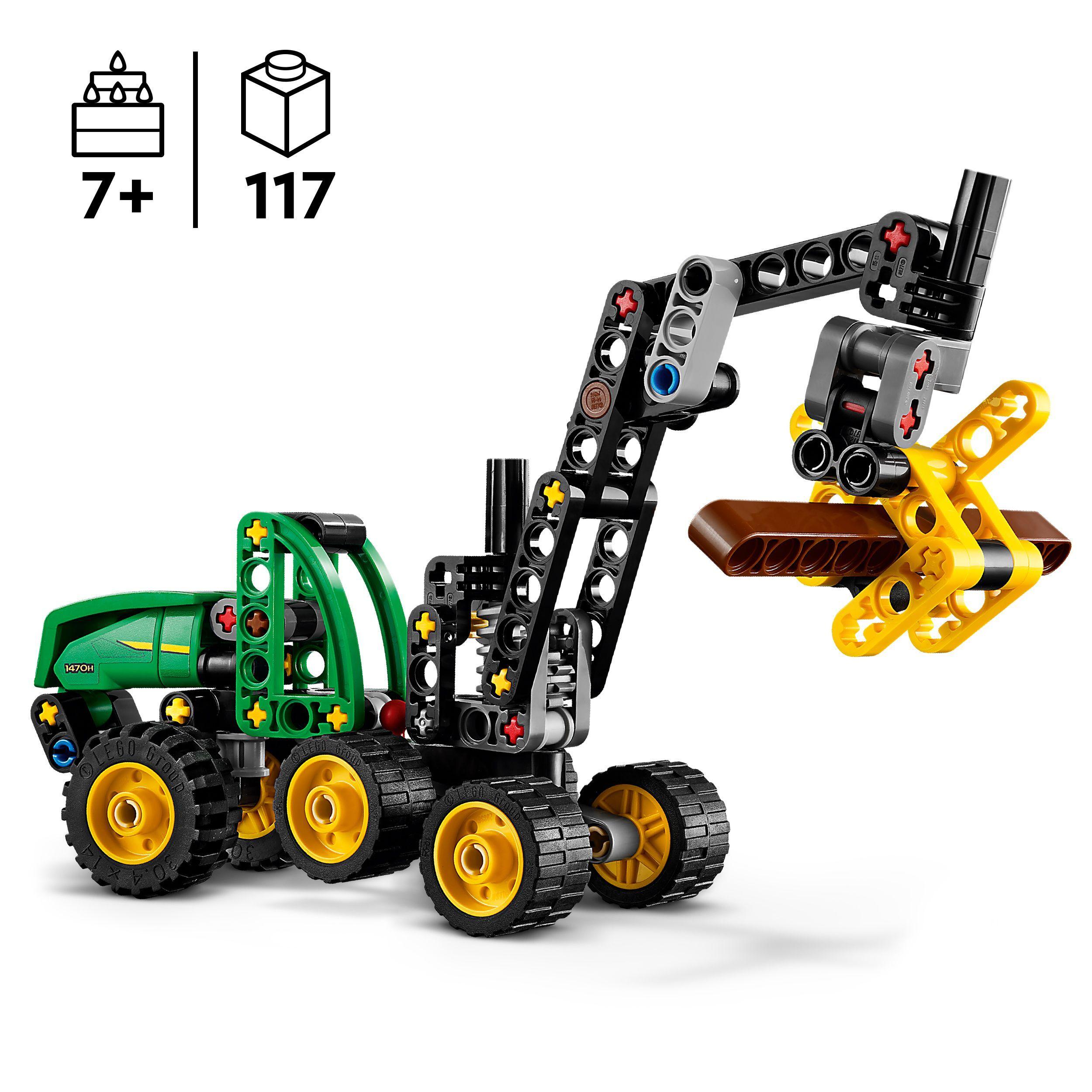 Voir la diapositive 3 : LEGO Technic 42218 L’Abatteuse John Deere 1470H - Jouet de Construction dès 7 ans - Cadeau