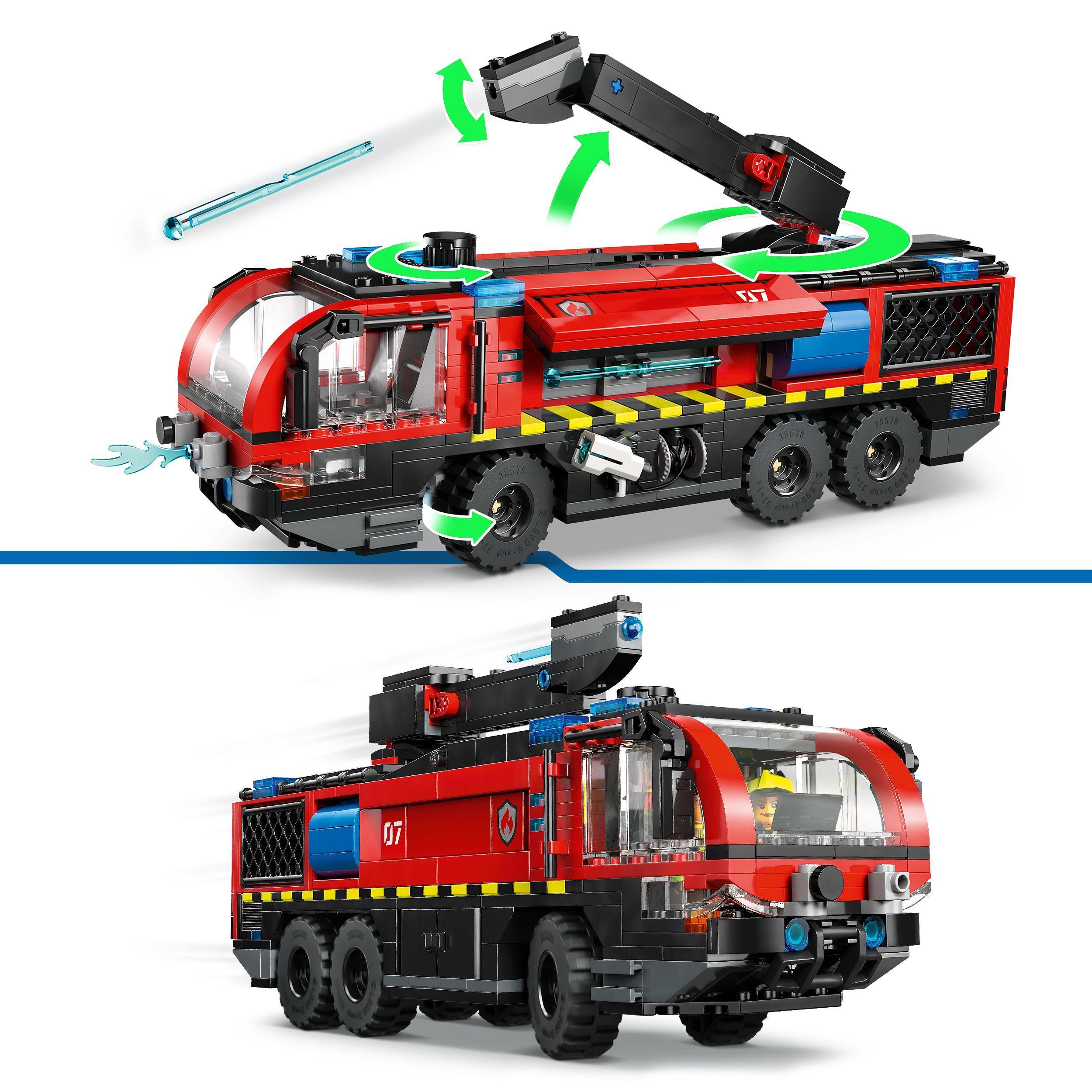 Voir la diapositive 4 : LEGO City 60499 Le Camion de Pompiers de l’Aéroport - Jouet de Construction dès 7 ans