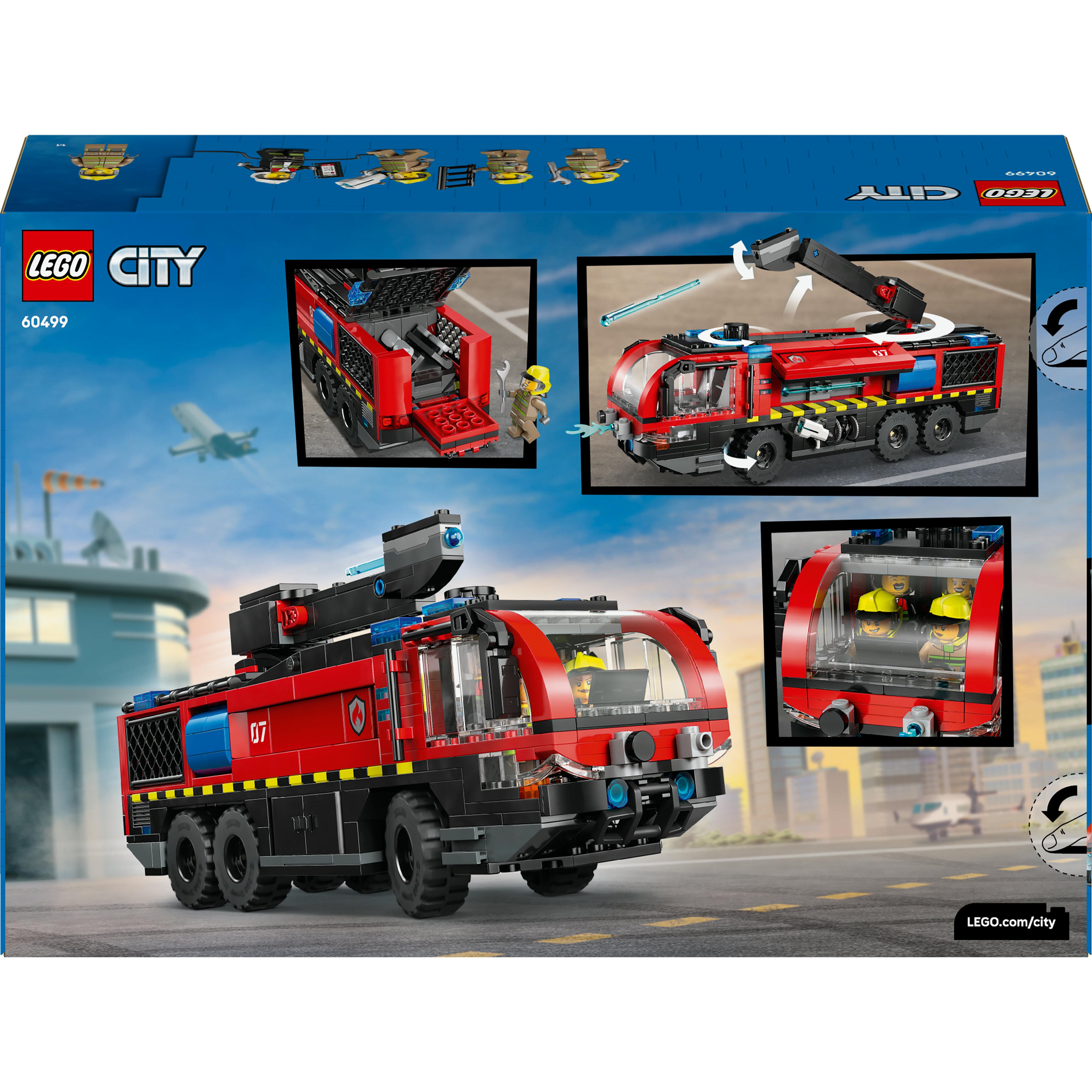 Voir la diapositive 8 : LEGO City 60499 Le Camion de Pompiers de l’Aéroport - Jouet de Construction dès 7 ans