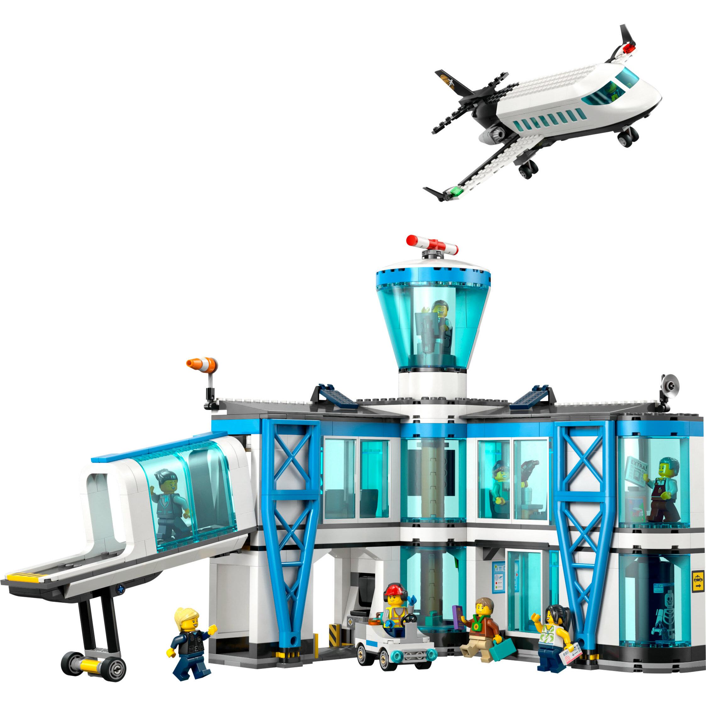 Voir la diapositive 2 : LEGO City 60502 L’Aéroport et l’Avion - Jeu de Construction pour Garçon ou Fille dès 8 ans