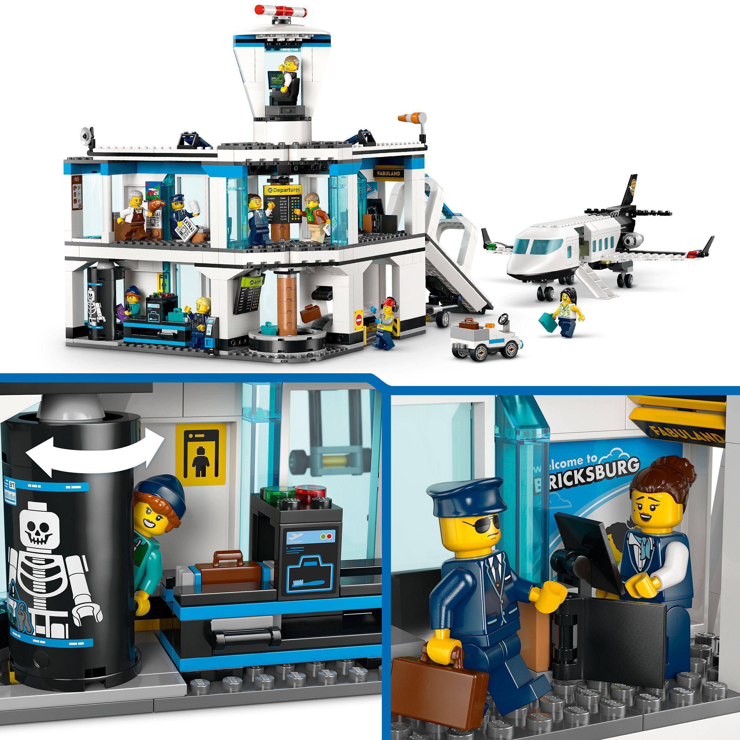 Voir la diapositive 4 : LEGO City 60502 L’Aéroport et l’Avion - Jeu de Construction pour Garçon ou Fille dès 8 ans