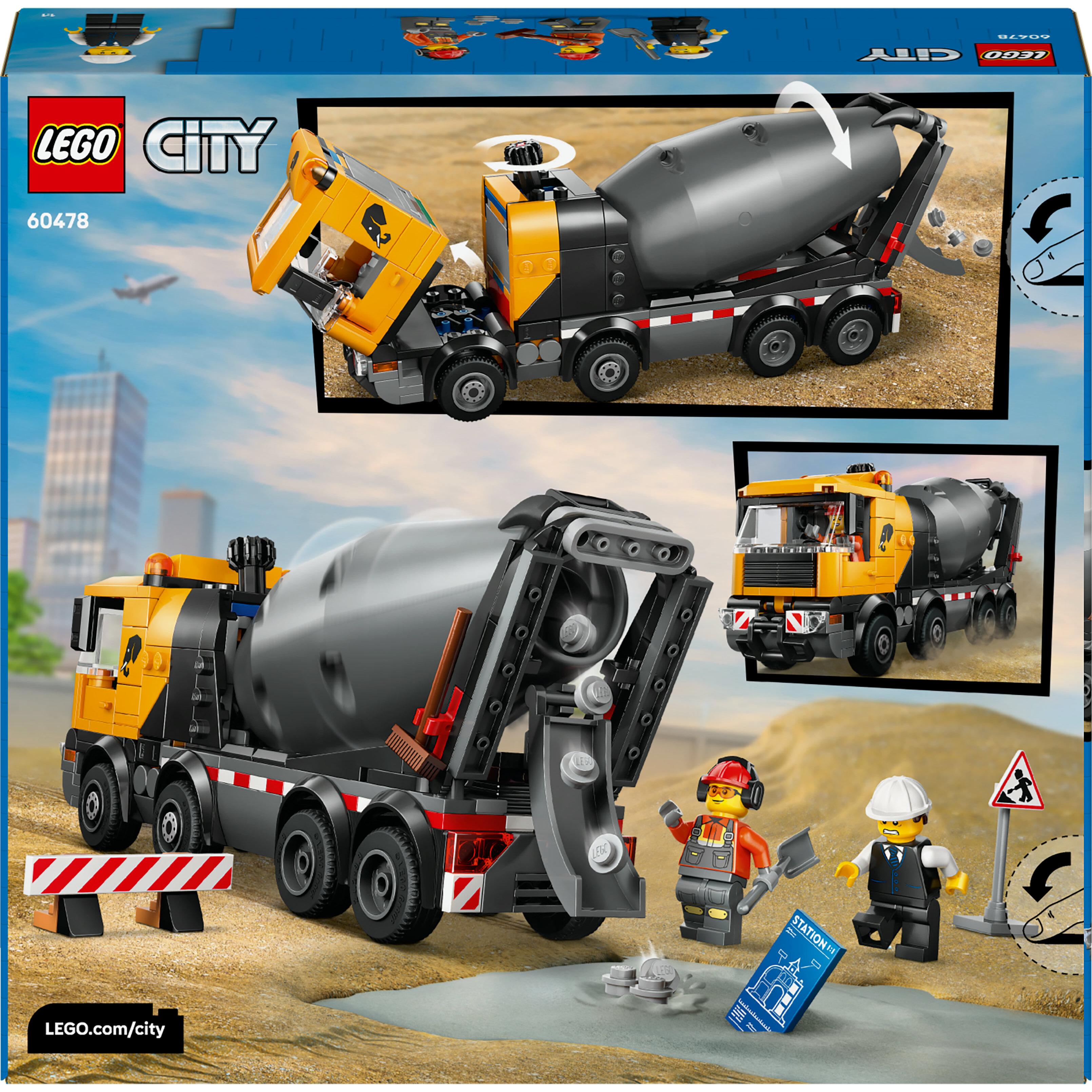 Voir la diapositive 3 : LEGO City  60478 La Bétonnière - Jouet dès 7 ans sur le Thème du Chantier - Jeu Éducatif