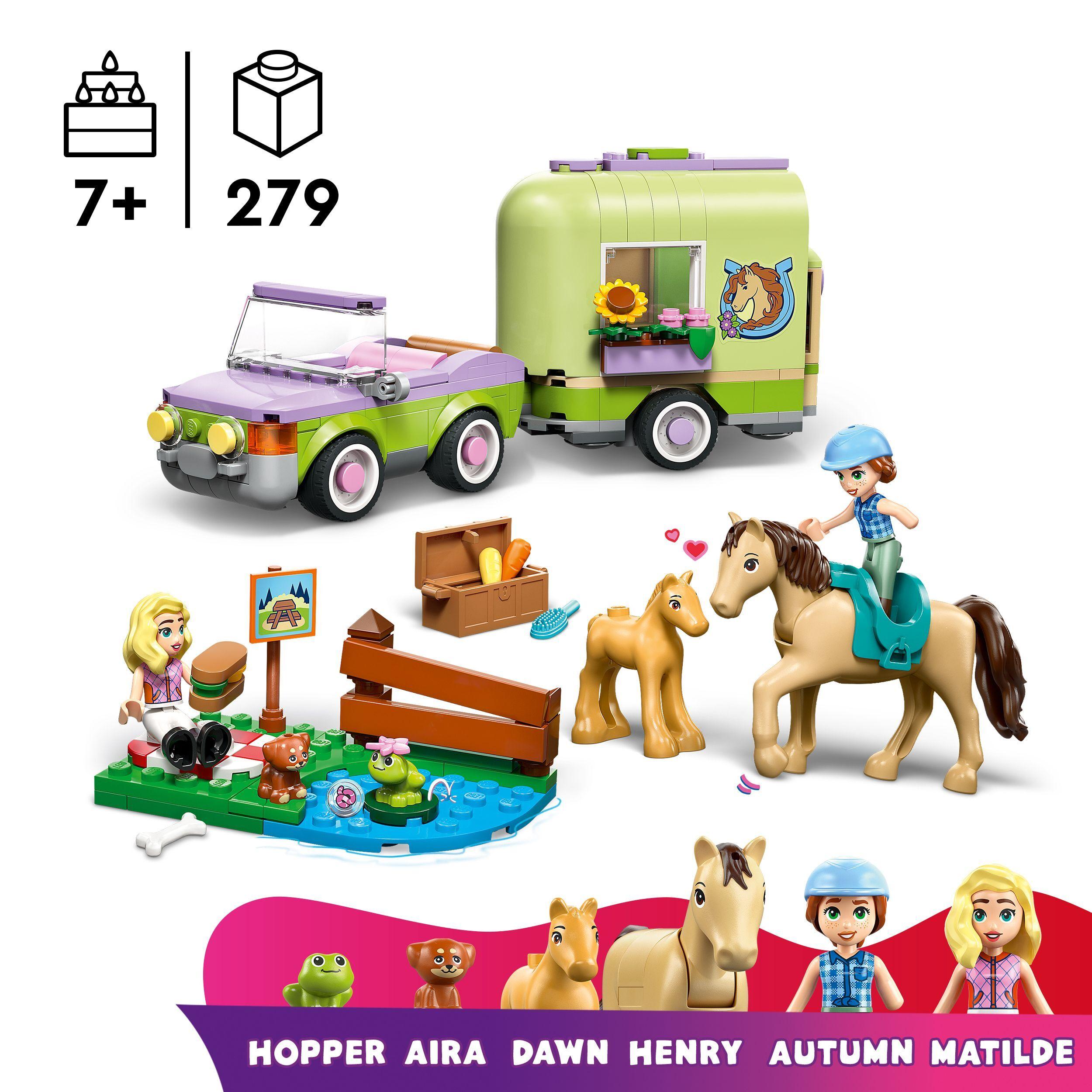 Voir la diapositive 3 : LEGO Friends 42695 La Remorque du Cheval et du Poulain - Jeu de Construction dès 7 ans
