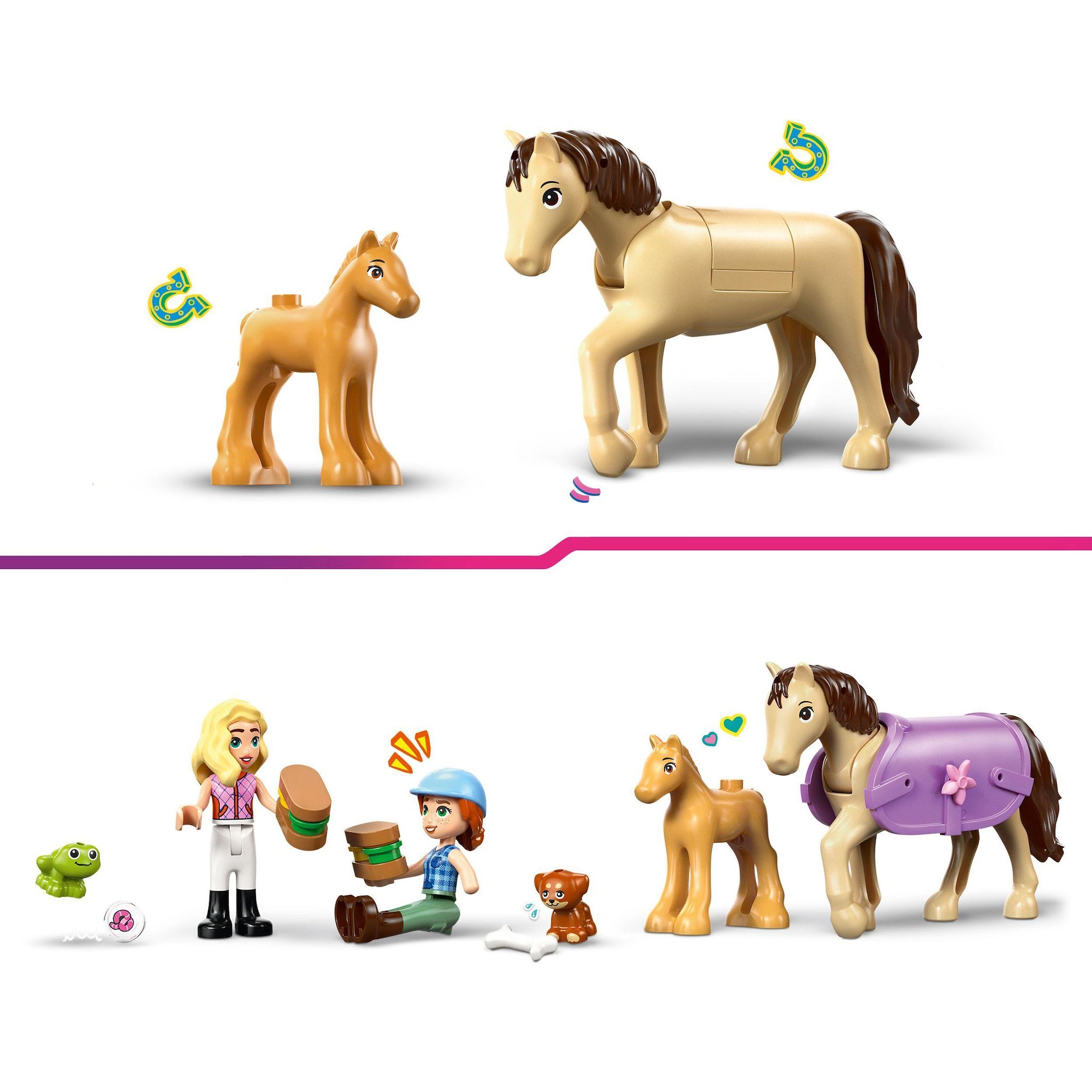 Voir la diapositive 5 : LEGO Friends 42695 - La Remorque du Cheval et du Poulain