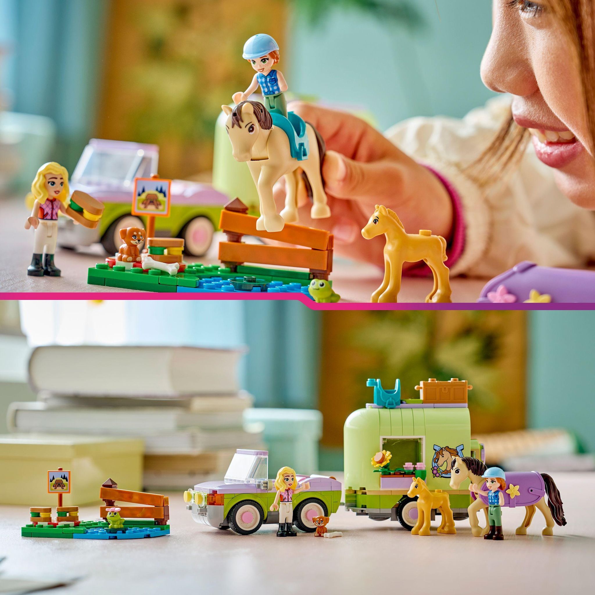 Voir la diapositive 6 : LEGO Friends 42695 - La Remorque du Cheval et du Poulain