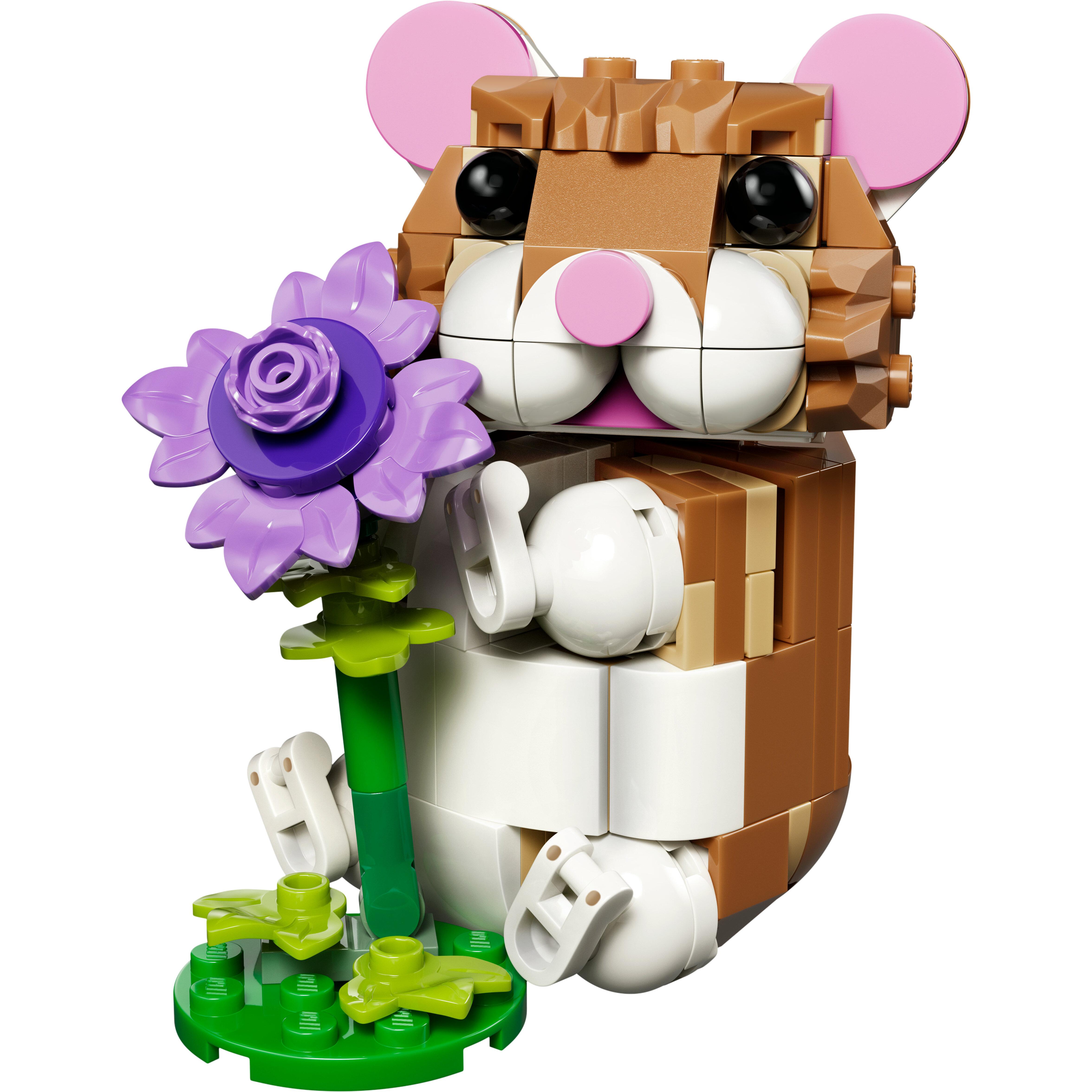 Voir la diapositive 2 : LEGO Creator 3-en-1 31376 L’Adorable Hamster et la Fleur - Jouet de Construction dès 7 ans