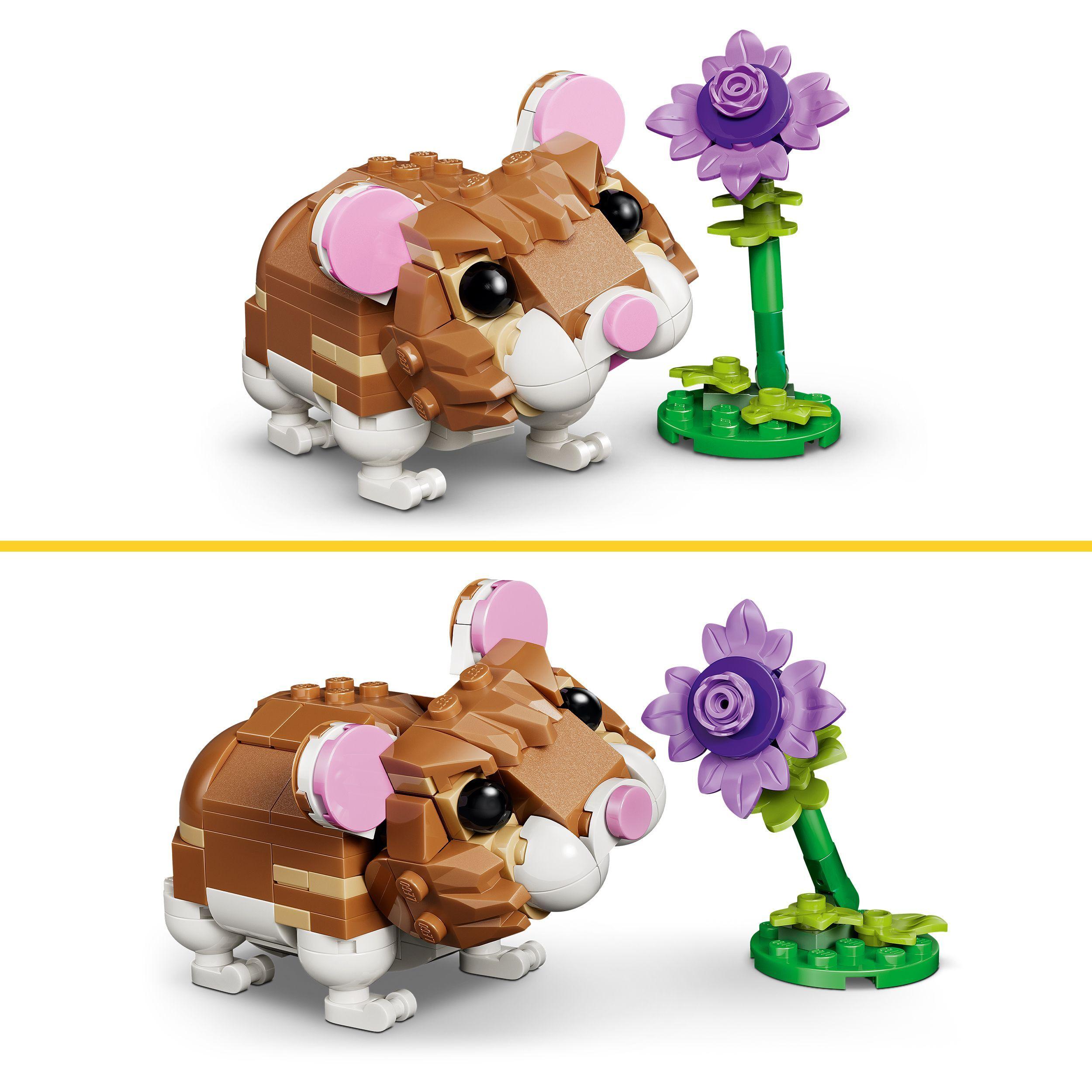 Voir la diapositive 4 : LEGO Creator 3-en-1 31376 L’Adorable Hamster et la Fleur - Jouet de Construction dès 7 ans