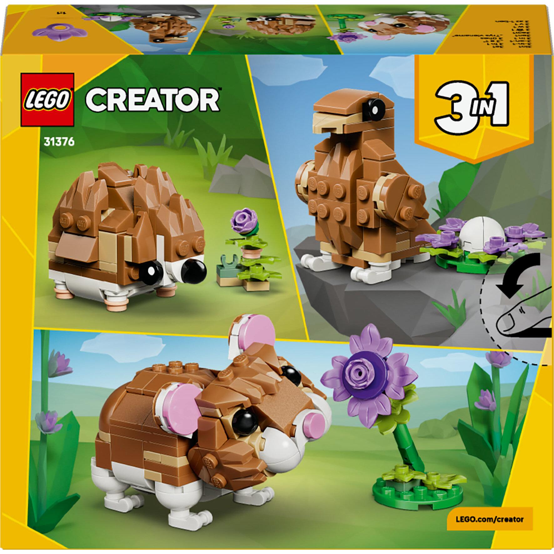 Voir la diapositive 8 : LEGO Creator 3-en-1 31376 L’Adorable Hamster et la Fleur - Jouet de Construction dès 7 ans