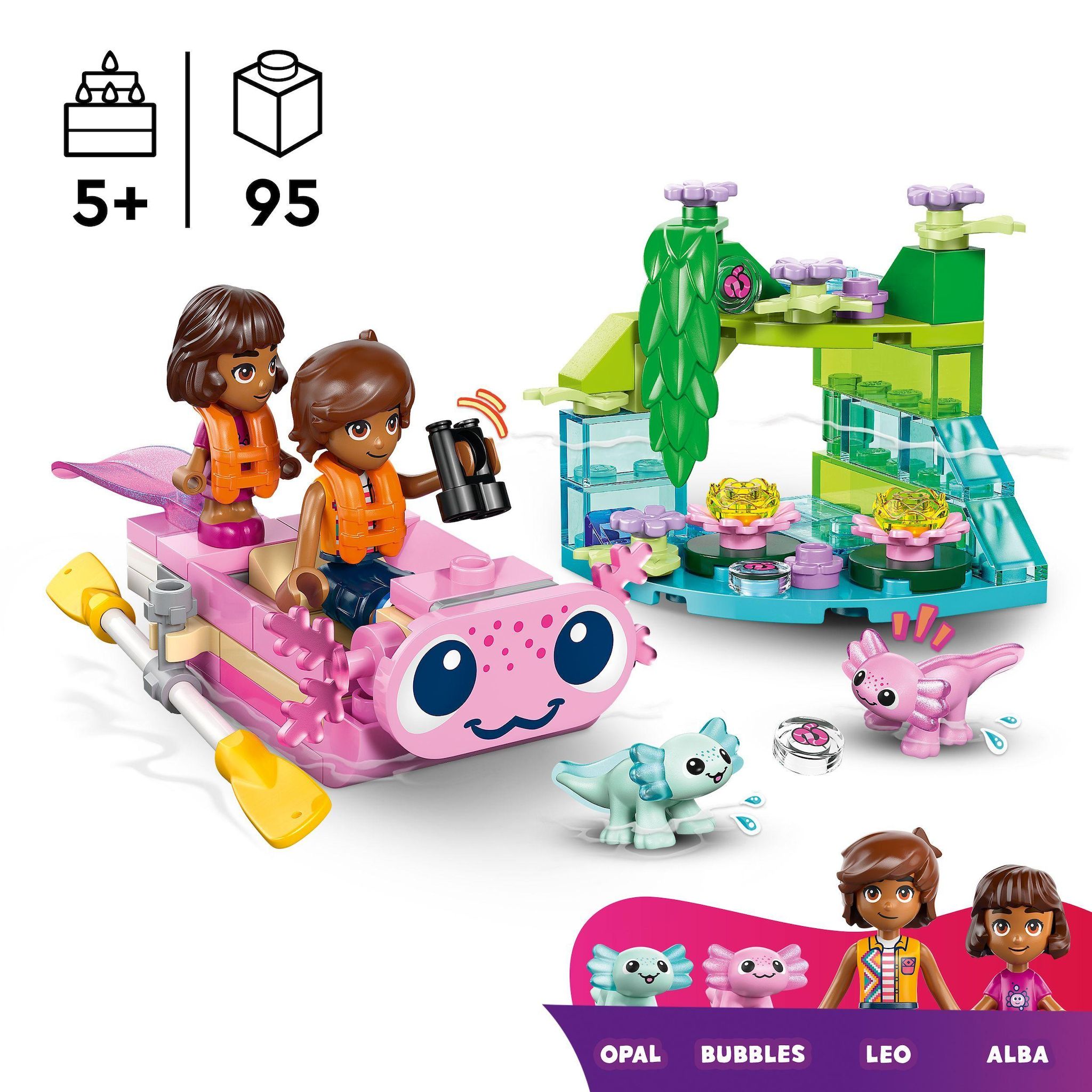 Voir la diapositive 3 : LEGO Friends 42681 Le Bateau d’Aventures Axolotl - Jeu de Construction 5 ans - Figurines