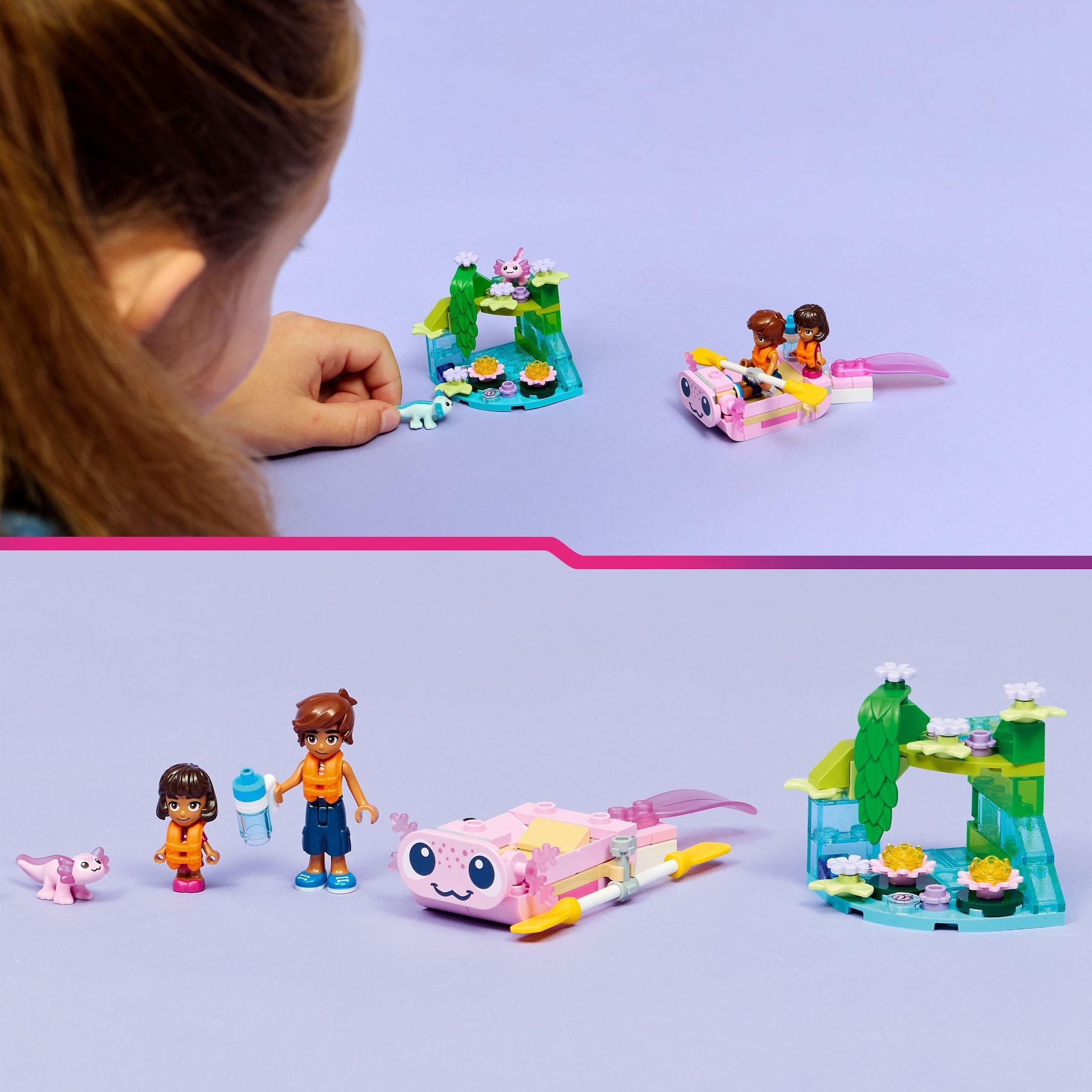 Voir la diapositive 6 : LEGO Friends 42681 Le Bateau d’Aventures Axolotl - Jeu de Construction 5 ans - Figurines