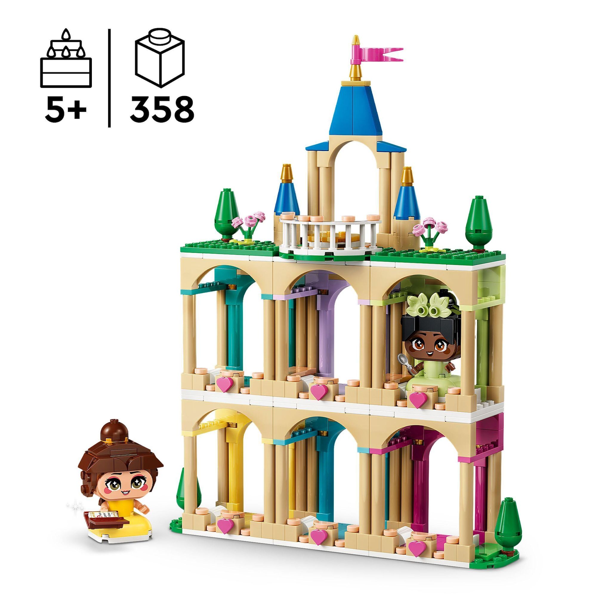 Voir la diapositive 3 : LEGO Disney 43291 - Belle et Tiana miniatures avec un château