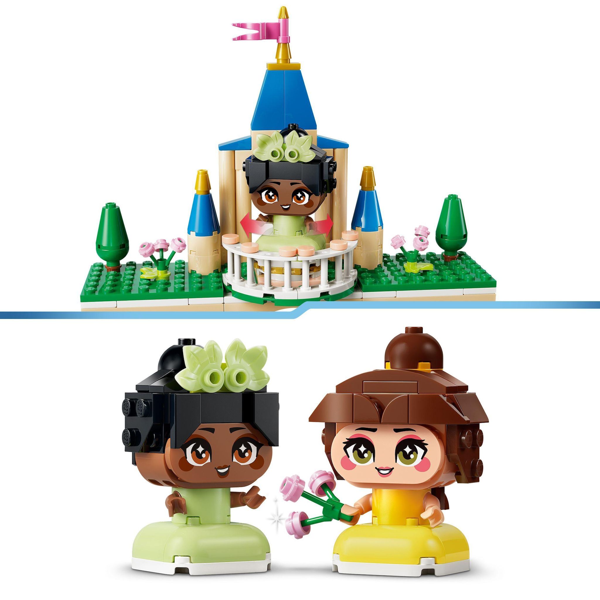 Voir la diapositive 5 : LEGO Disney 43291 - Belle et Tiana miniatures avec un château
