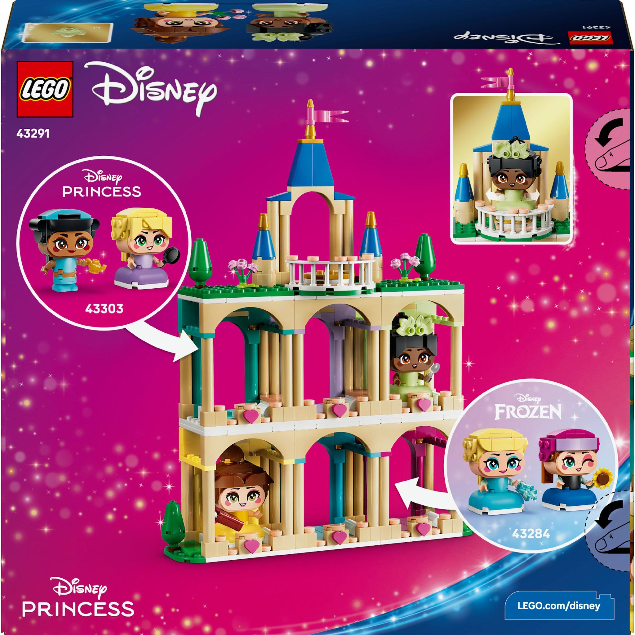 Voir la diapositive 8 : LEGO Disney 43291 - Belle et Tiana miniatures avec un château