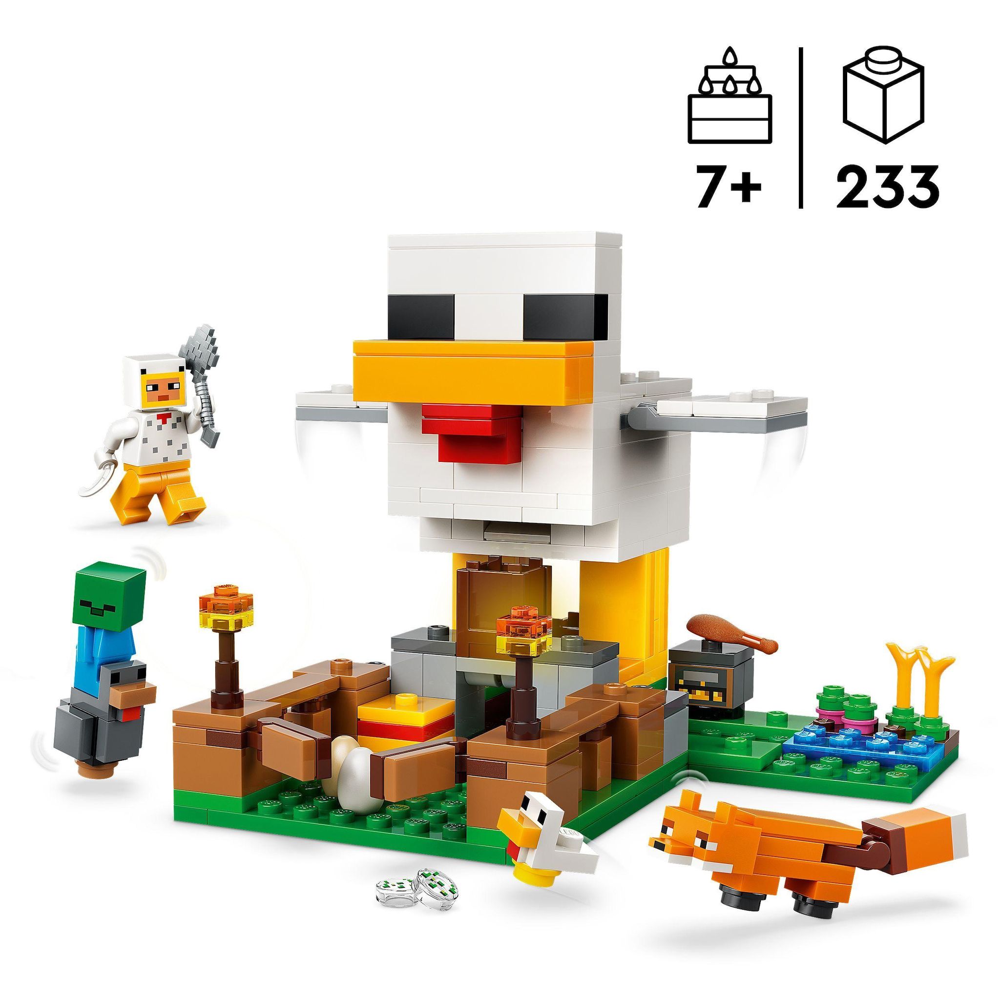 Voir la diapositive 3 : LEGO Minecraft 21585 - La Ferme à Poulet
