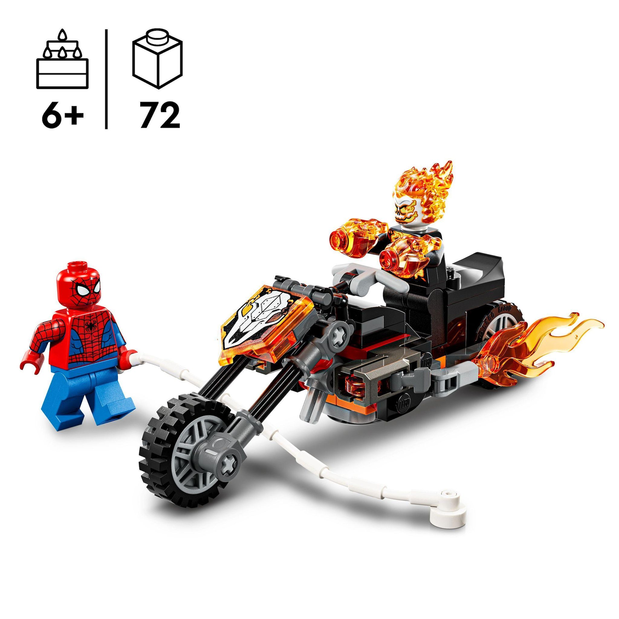 Voir la diapositive 3 : LEGO Marvel 76335 - Spider-Man et sa Moto contre Ghost Rider