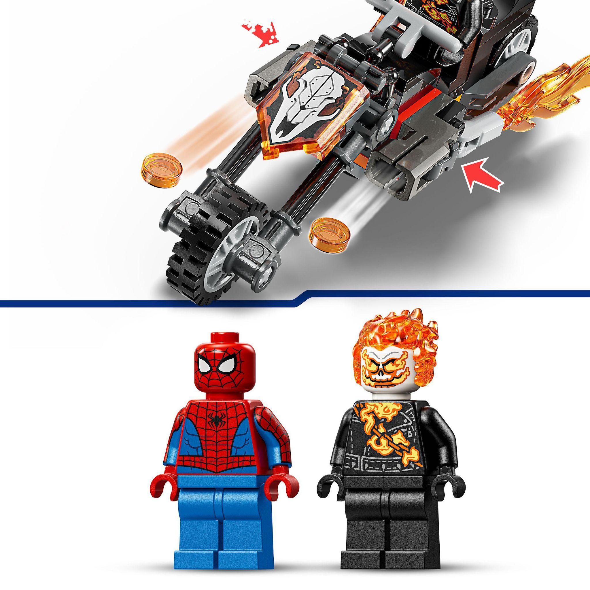Voir la diapositive 5 : LEGO Marvel 76335 - Spider-Man et sa Moto contre Ghost Rider