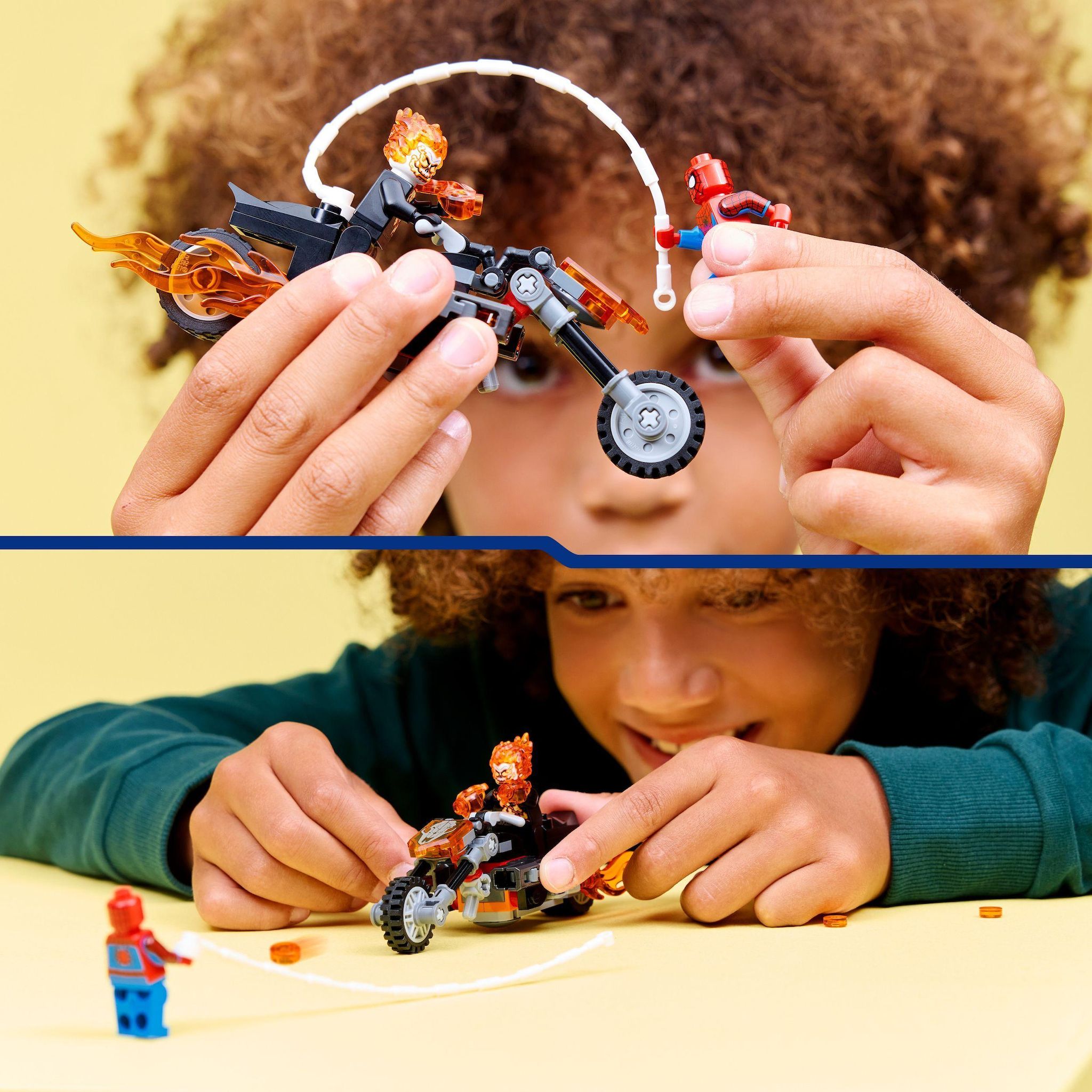 Voir la diapositive 6 : LEGO Marvel 76335 - Spider-Man et sa Moto contre Ghost Rider