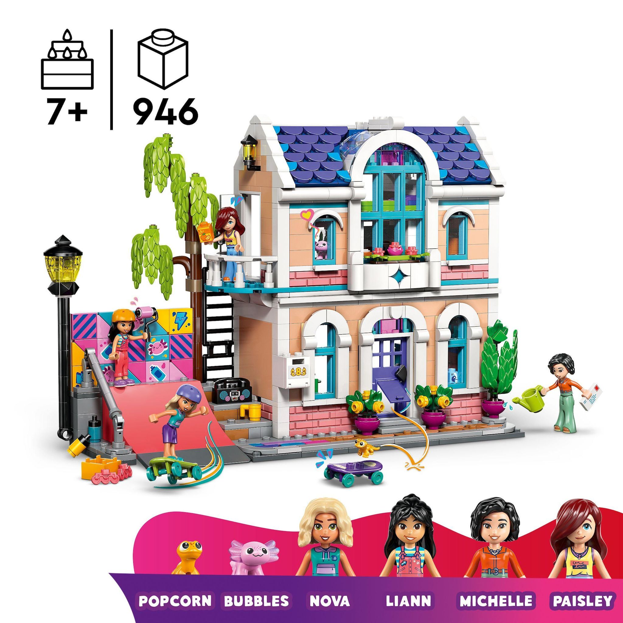 Voir la diapositive 3 : LEGO Friends 42687 - Maison de famille de Liann