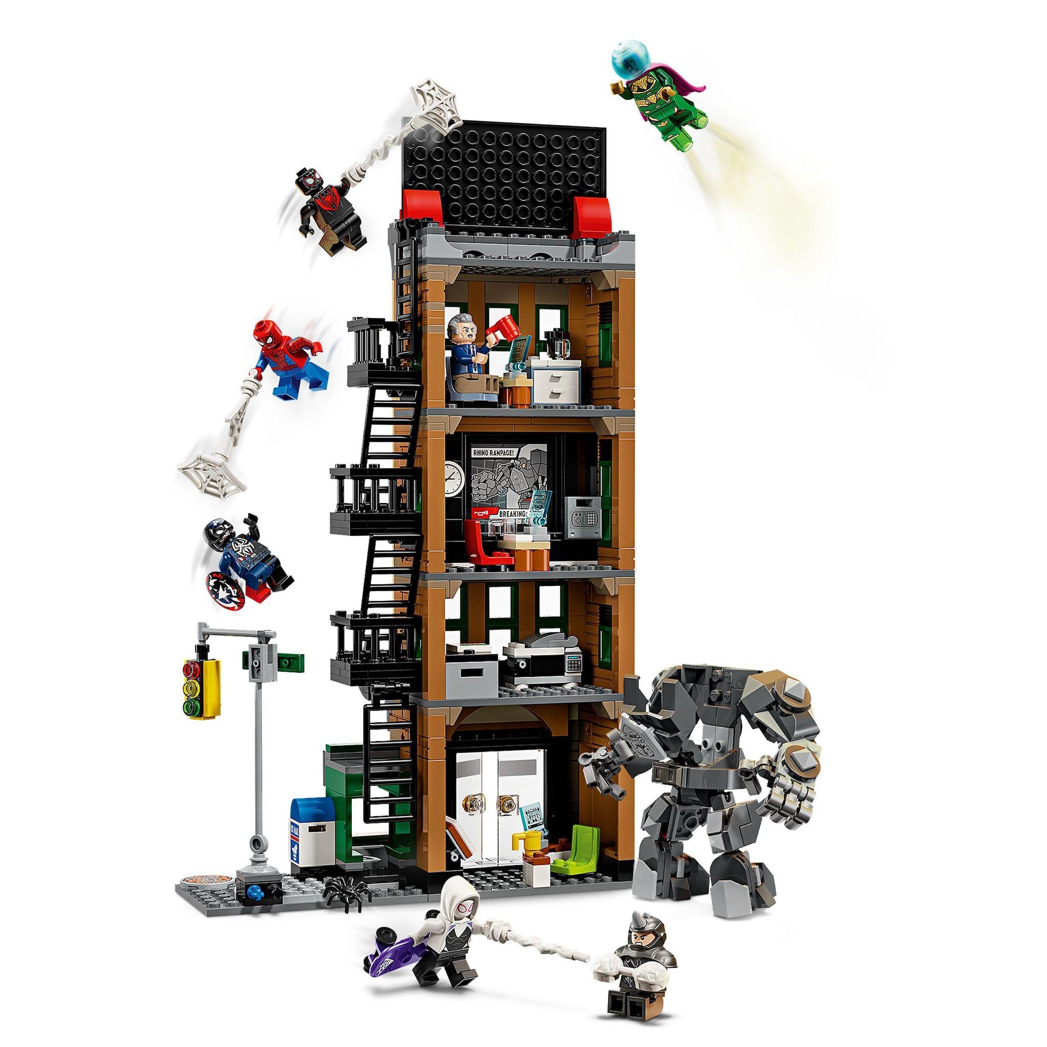 Voir la diapositive 4 : LEGO Marvel 76342 - Spider-Man contre Mystério : Le Daily bugle