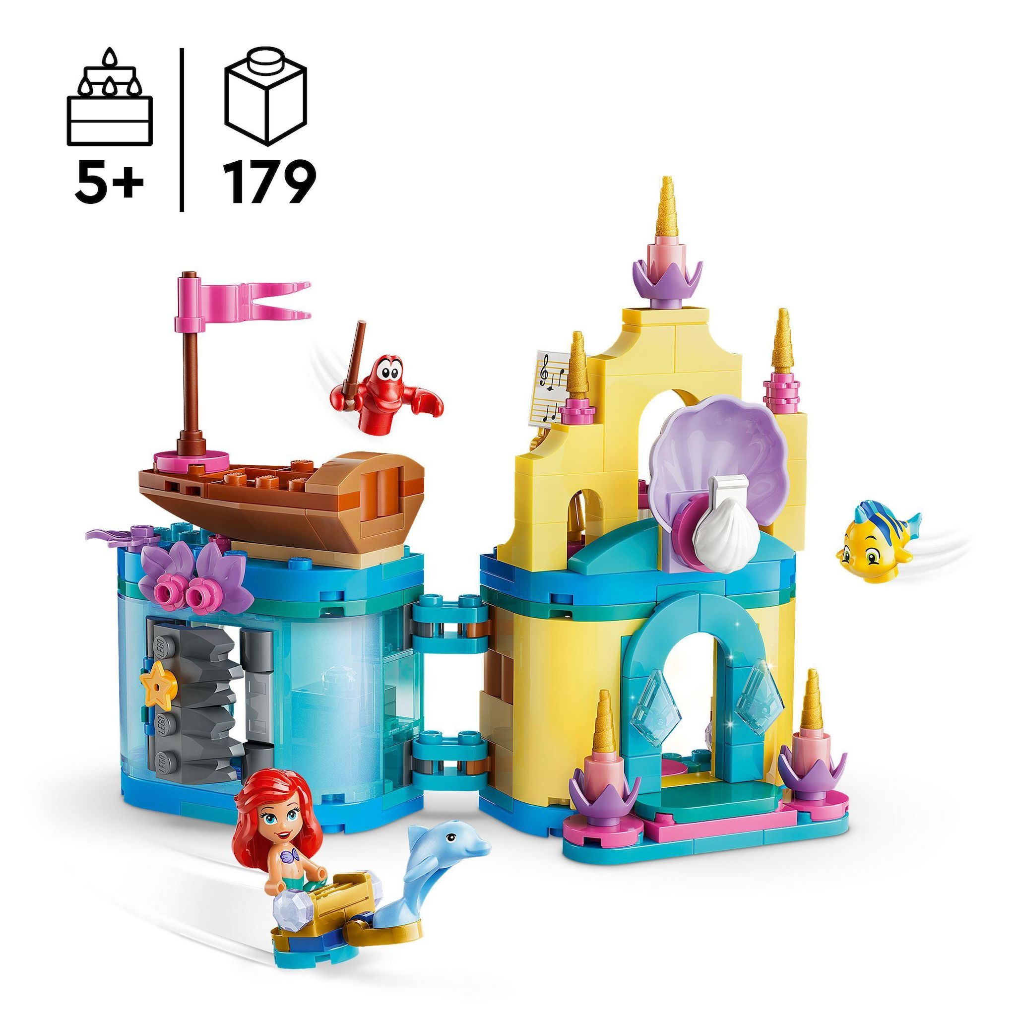 Voir la diapositive 3 : LEGO Disney 43285 - Le Palais Magique d’Ariel Miniature