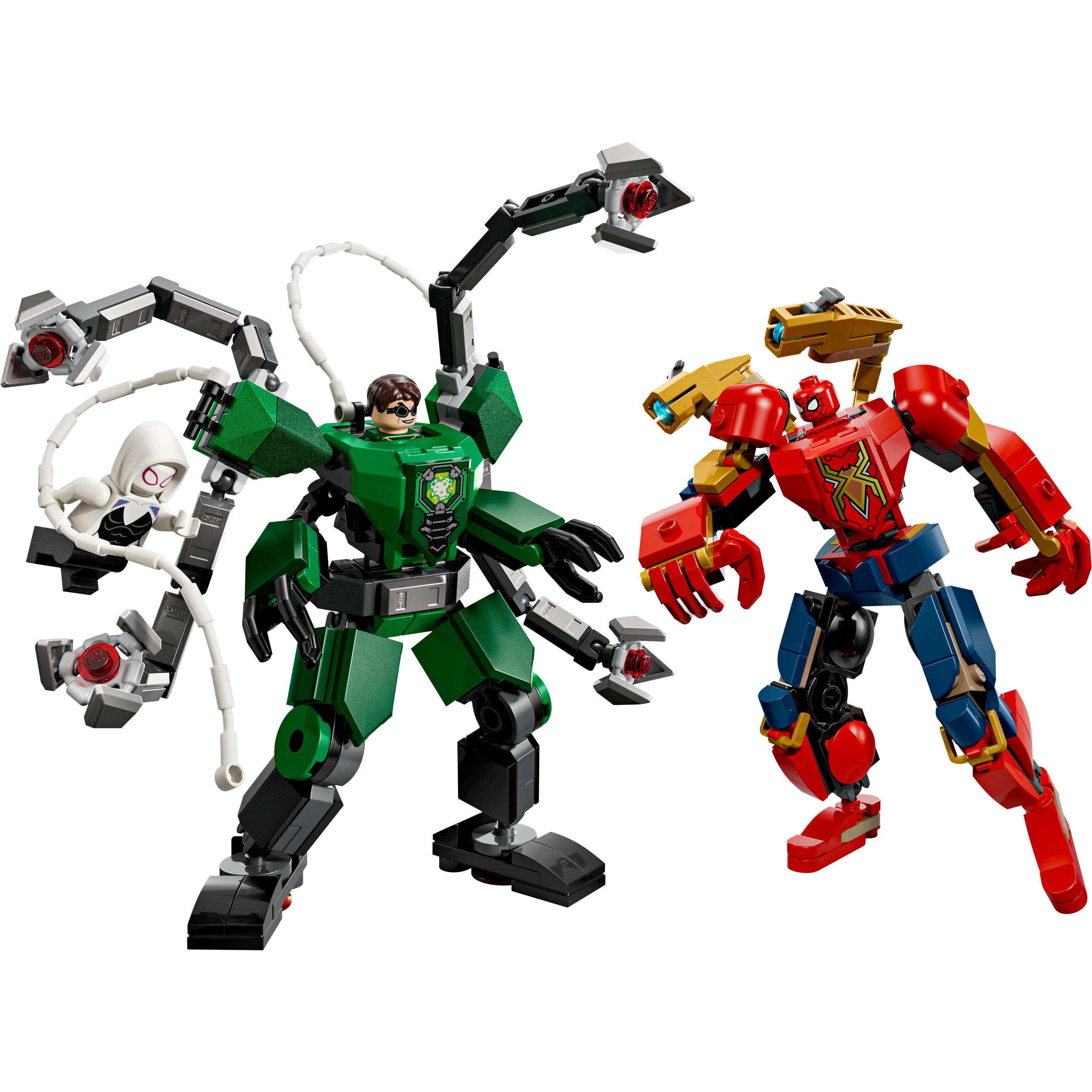 Voir la diapositive 2 : LEGO Marvel 76338 - Le Combat des Robots : Spider-Man contre Docteur Octopus