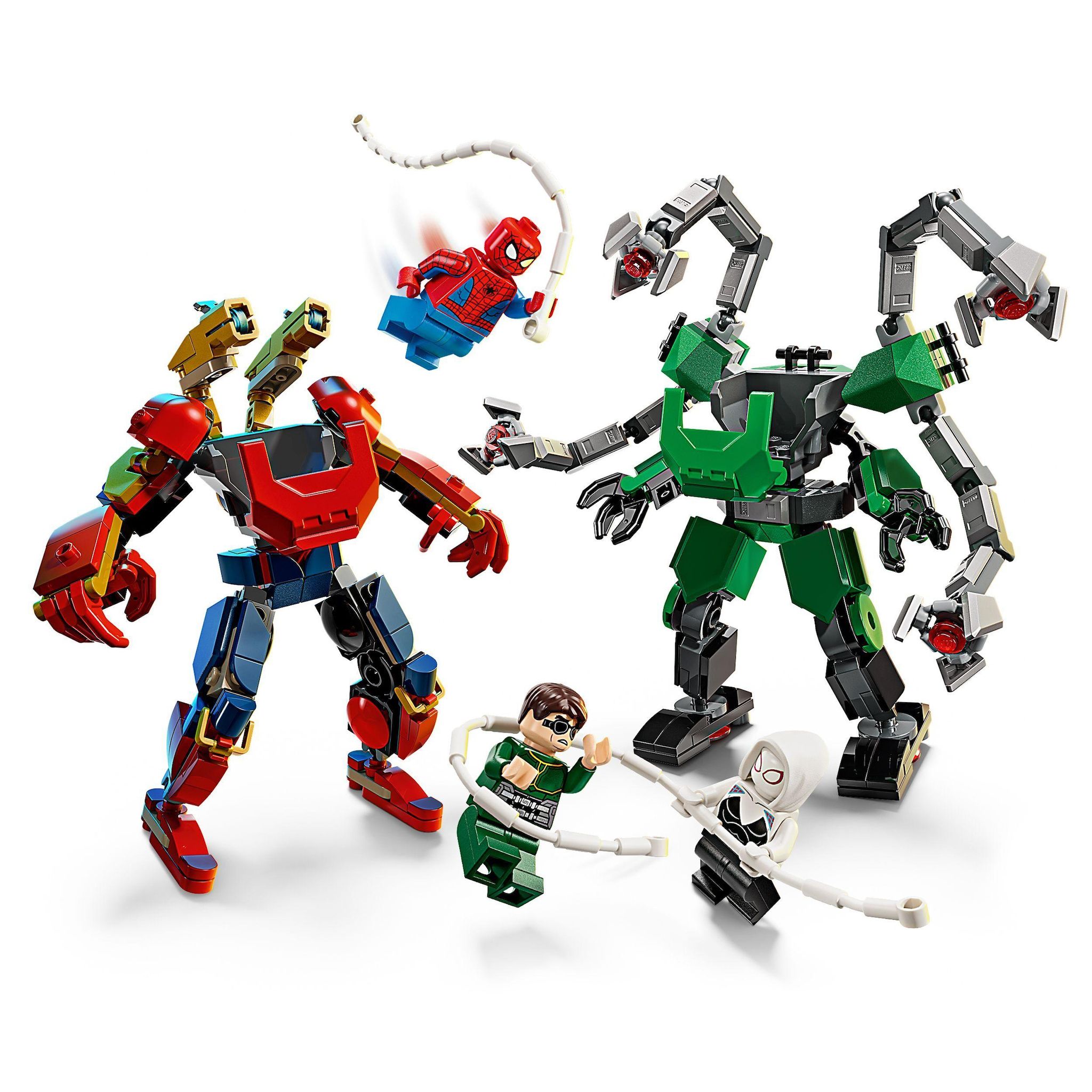 Voir la diapositive 4 : LEGO Marvel 76338 - Le Combat des Robots : Spider-Man contre Docteur Octopus