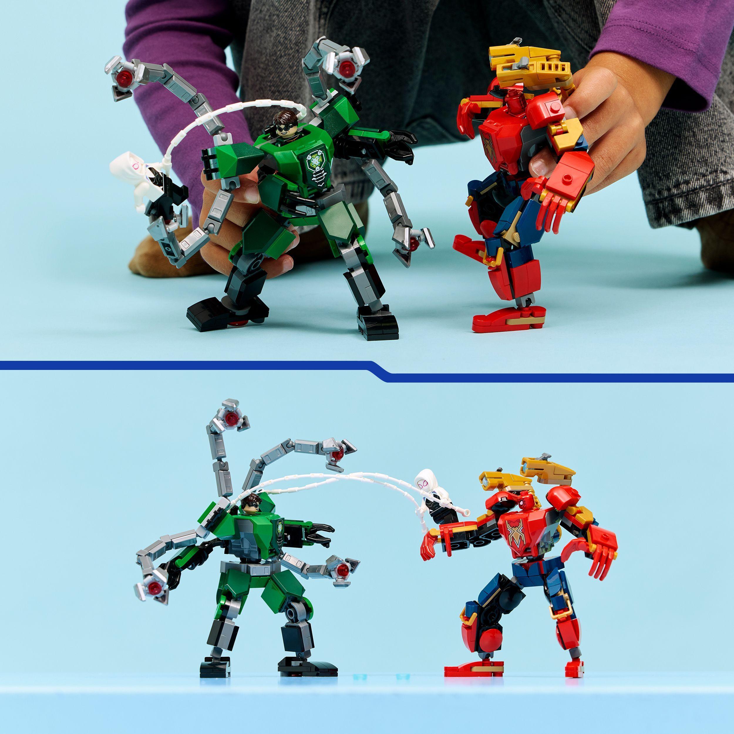 Voir la diapositive 6 : LEGO Marvel 76338 - Le Combat des Robots : Spider-Man contre Docteur Octopus