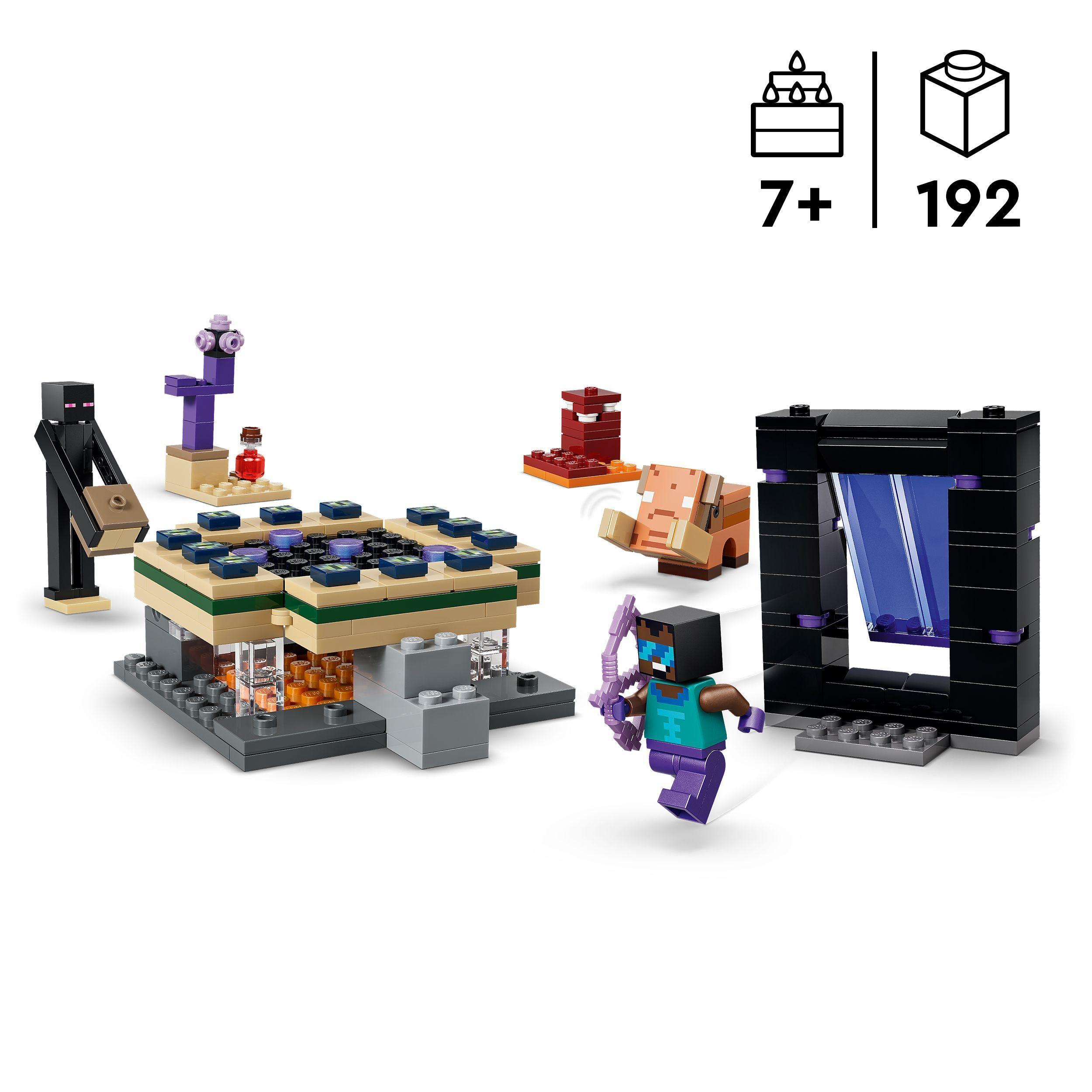 Voir la diapositive 3 : LEGO Minecraft 21584 Voyage à Travers les Portails du Nether et de l’Ender - Jeu dès 7 ans