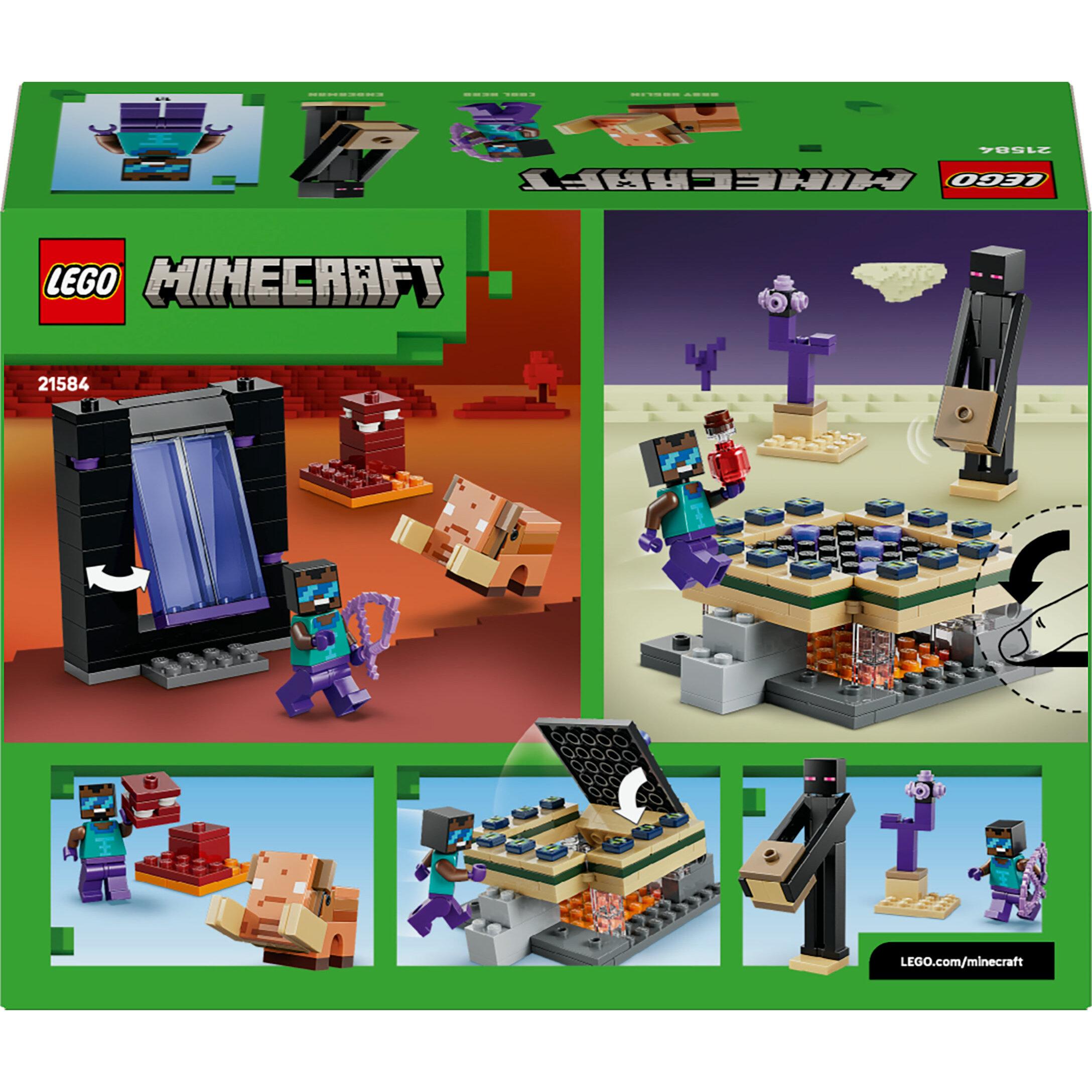 Voir la diapositive 8 : LEGO Minecraft 21584 Voyage à Travers les Portails du Nether et de l’Ender - Jeu dès 7 ans