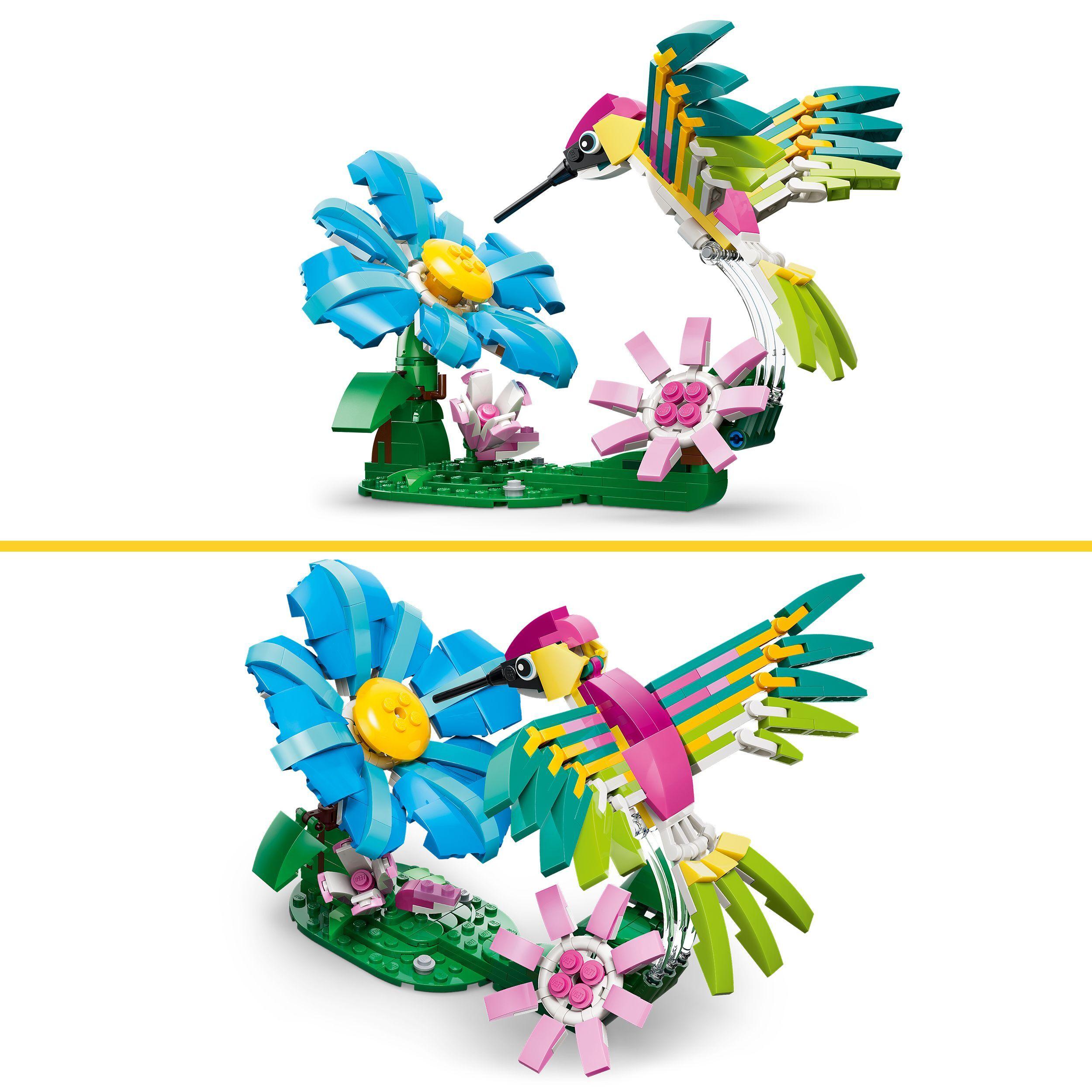 Voir la diapositive 4 : LEGO Creator 3-en-1 31384 Animaux Sauvages : le Colibri Coloré - Jeu de Construction 8 ans