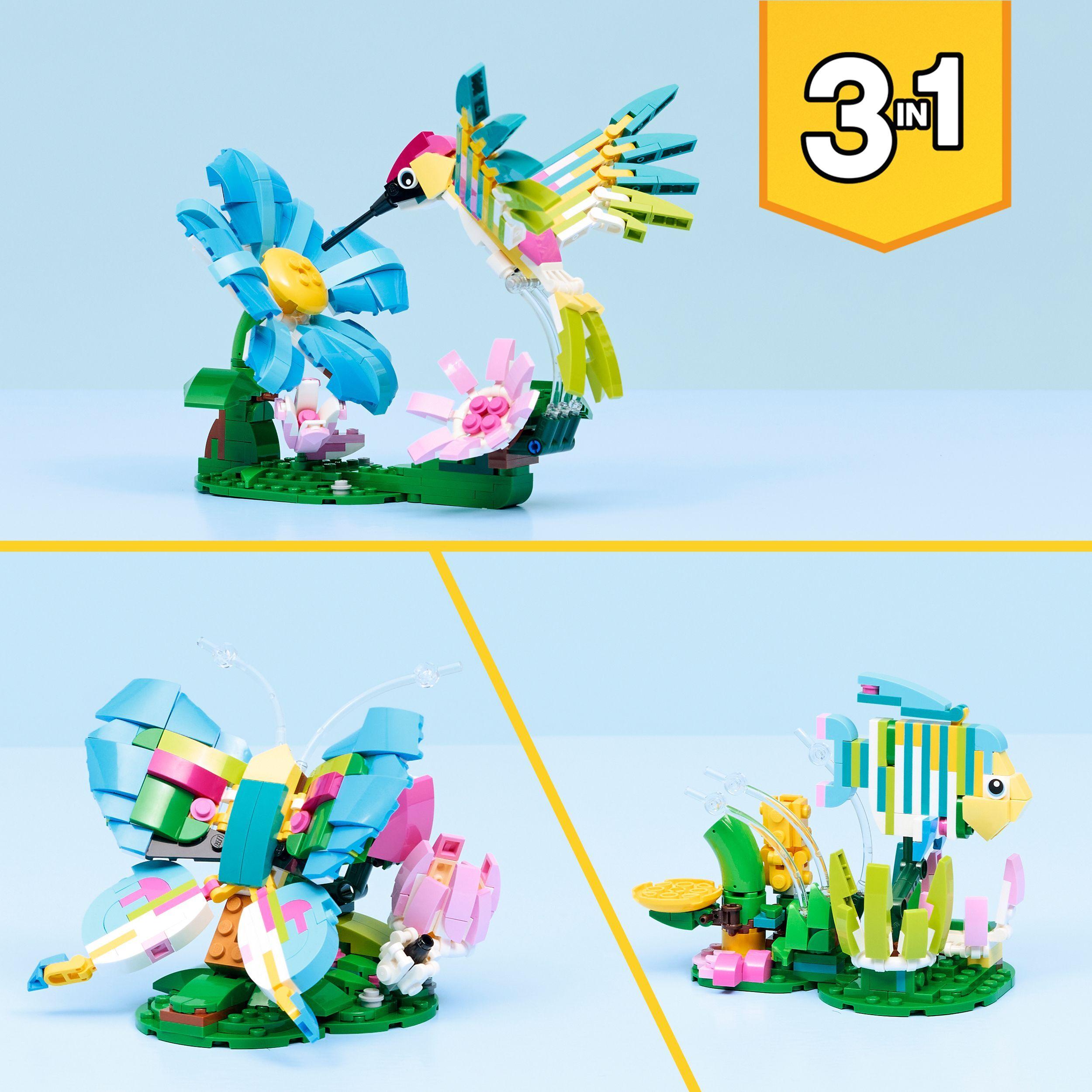 Voir la diapositive 6 : LEGO Creator 3-en-1 31384 Animaux Sauvages : le Colibri Coloré - Jeu de Construction 8 ans