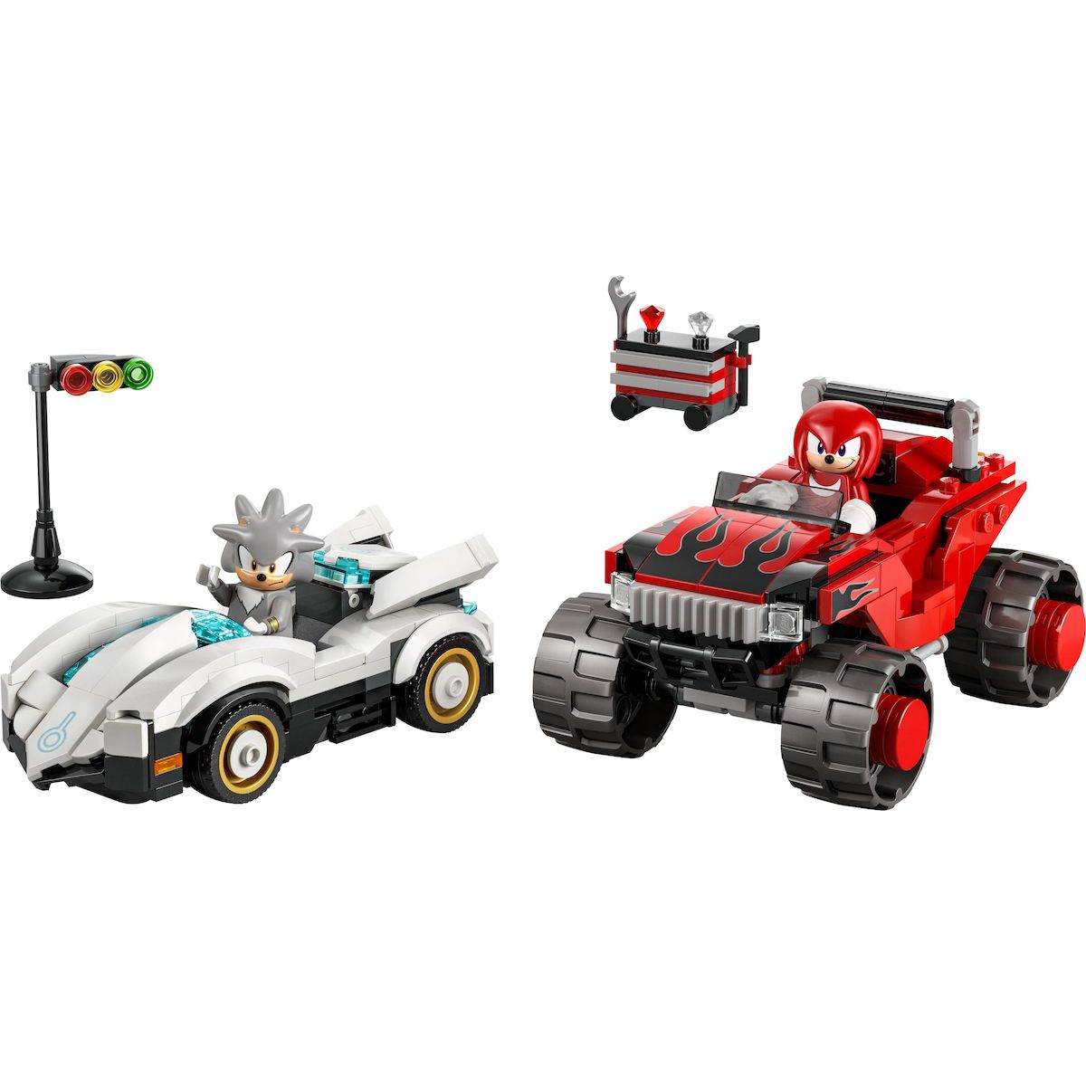 LEGO Sonic 77118 - La Voiture de Silver contre le Monster Truck de Knuckles