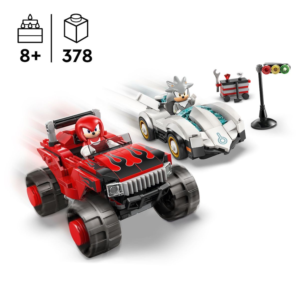 LEGO Sonic 77118 - La Voiture de Silver contre le Monster Truck de Knuckles