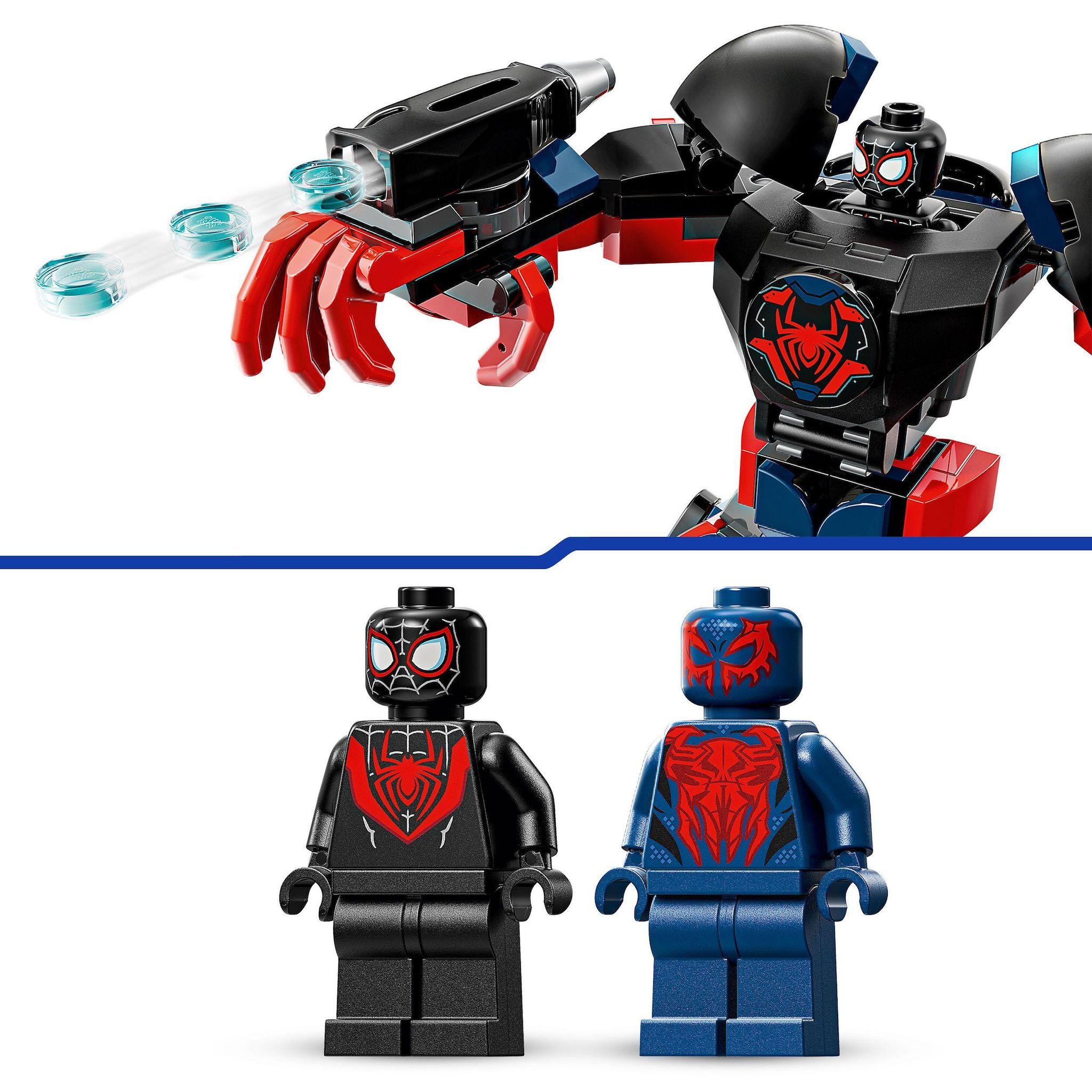 Voir la diapositive 5 : LEGO Marvel 76337 - Le Robot de Miles Morales contre Spider-Man 2099