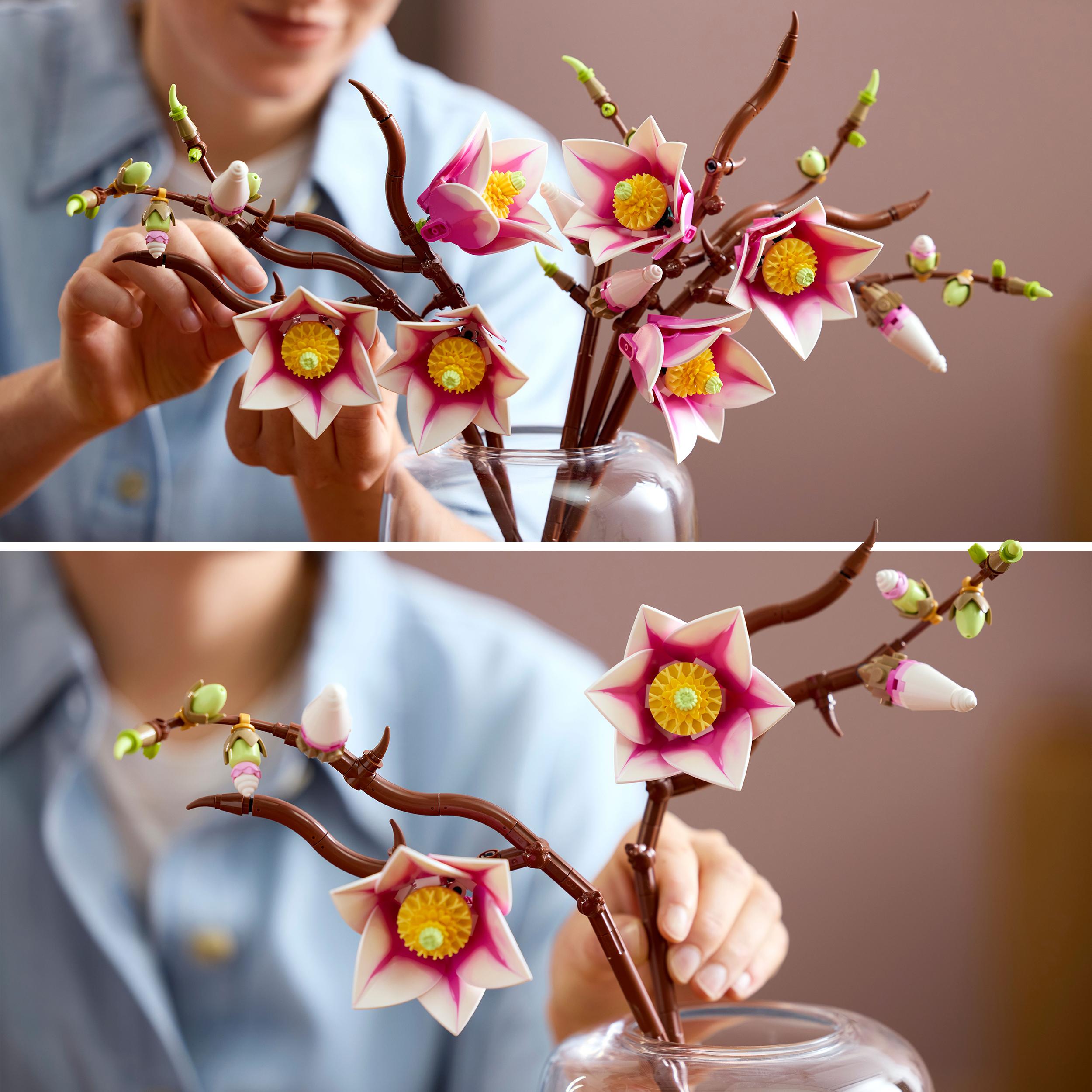 Voir la diapositive 6 : LEGO Botanicals 11510 Branches de Magnolia - Set pour Adulte - Fleurs Artificielles - Déco