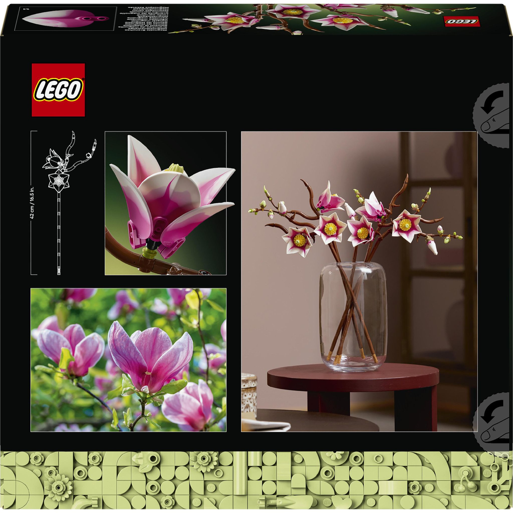 Voir la diapositive 8 : LEGO Botanicals 11510 Branches de Magnolia - Set pour Adulte - Fleurs Artificielles - Déco